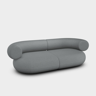 Mid Grey Kvadrat Hallingdal 65 Wool Blend / 2.5-Seater Modular Sofa / Kvadrat Hallingdal 65 - Mid Grey (0130)