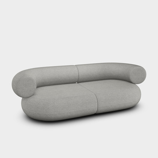 Light Grey Kvadrat Hallingdal 65 Wool Blend / 2.5-Seater Modular Sofa / Kvadrat Hallingdal 65 - Light Grey (0110)