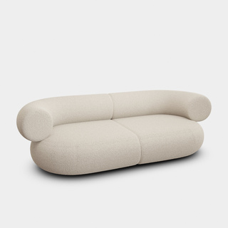 Bright White Kvadrat Elle Boucle / 2.5-Seater Modular Sofa / Kvadrat Elle - Bright White (0200)