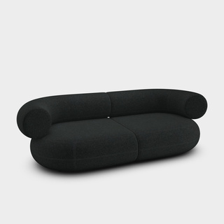 Dark Grey Kvadrat Divina Melange Wool / 2.5-Seater Modular Sofa / Kvadrat Divina Melange - Dark Grey (180)
