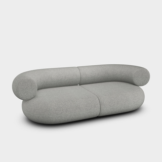 Light Grey Kvadrat Divina Melange Wool / 2.5-Seater Modular Sofa / Kvadrat Divina Melange - Light Grey (0120)