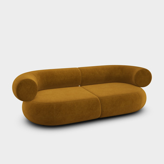 Gold Royal Velvet / 2.5-Seater Modular Sofa / Royal - Gold (132)