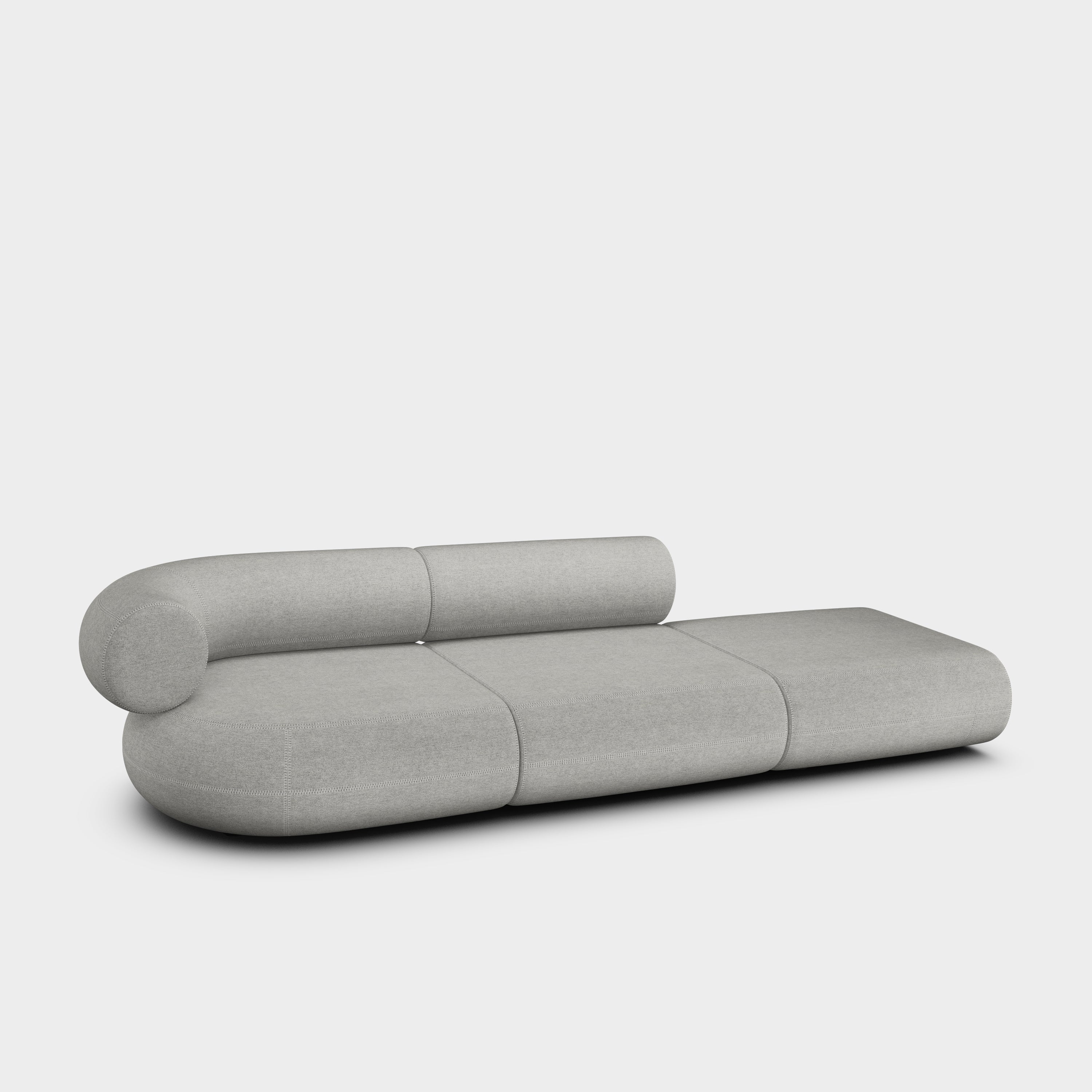 Fat 3-Seater Left Open Modular Sofa