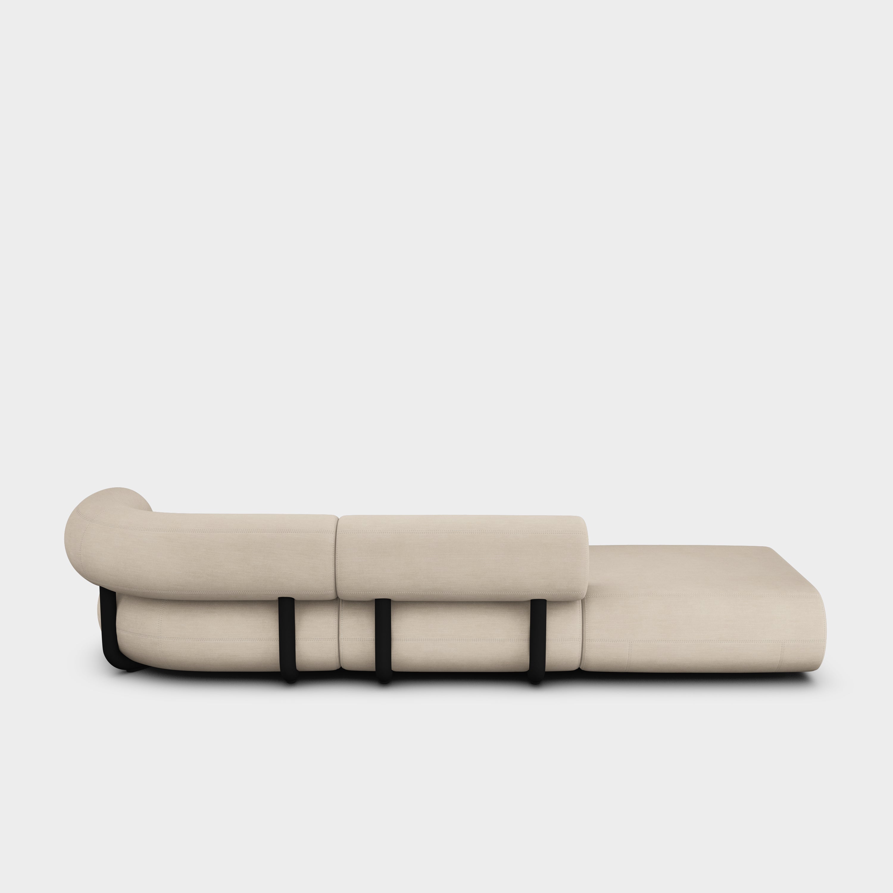 Fat 3-Seater Left Open Modular Sofa