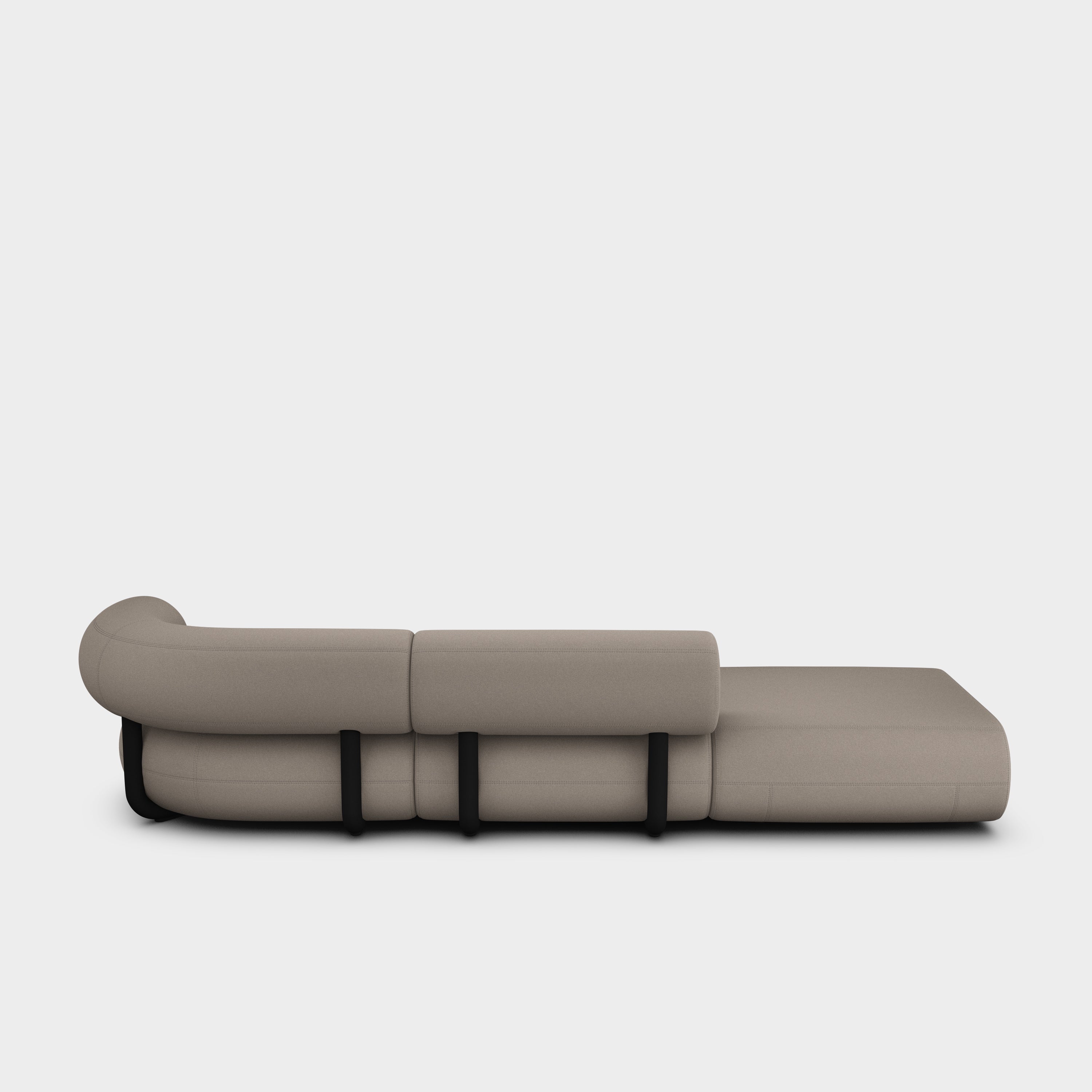 Fat 3-Seater Left Open Modular Sofa