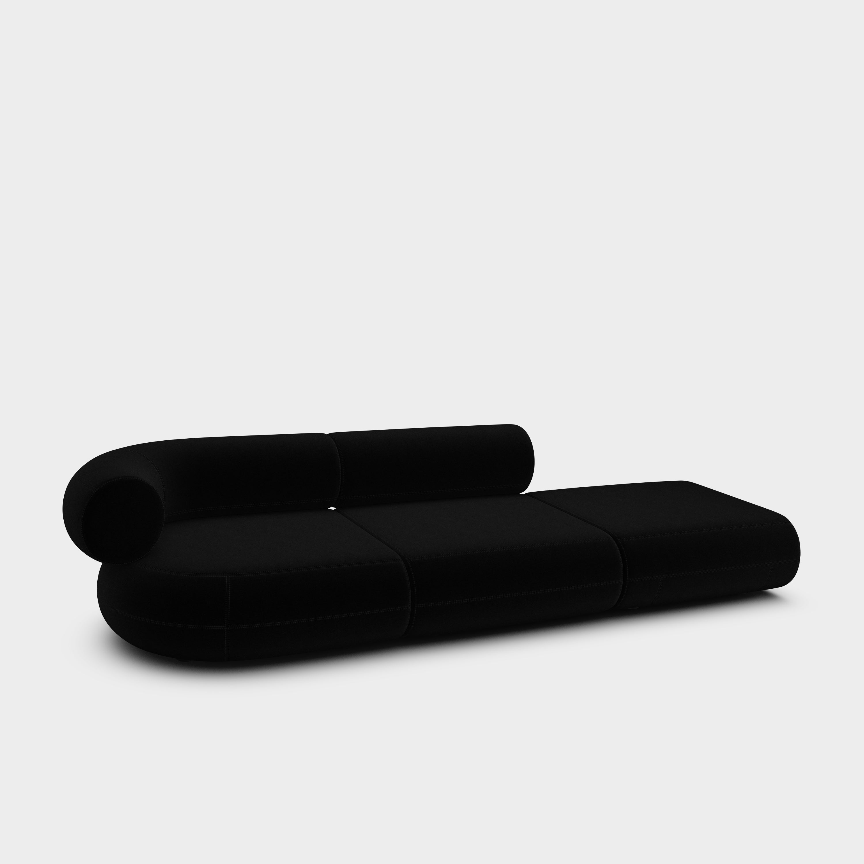 Fat 3-Seater Left Open Modular Sofa