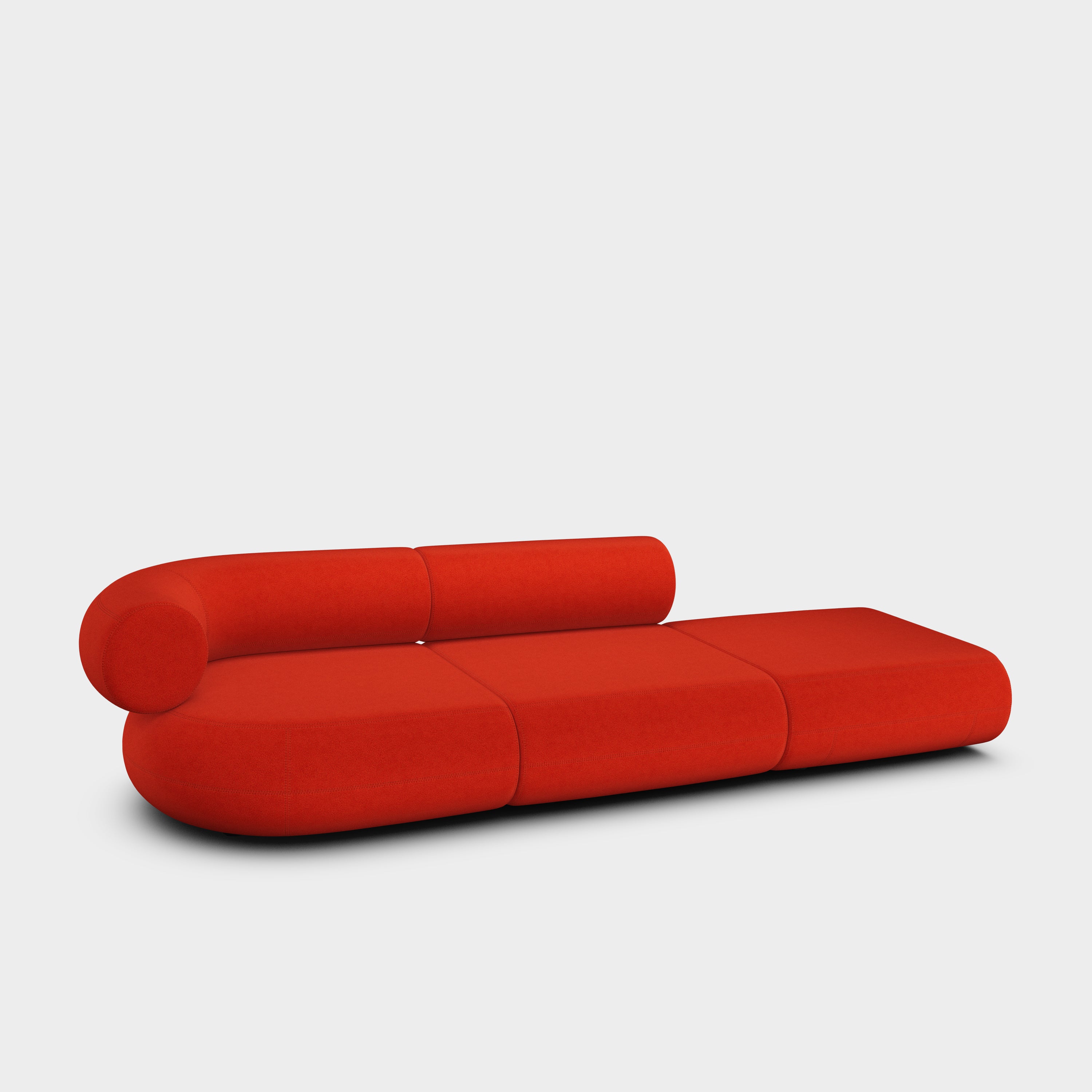 Fat 3-Seater Left Open Modular Sofa