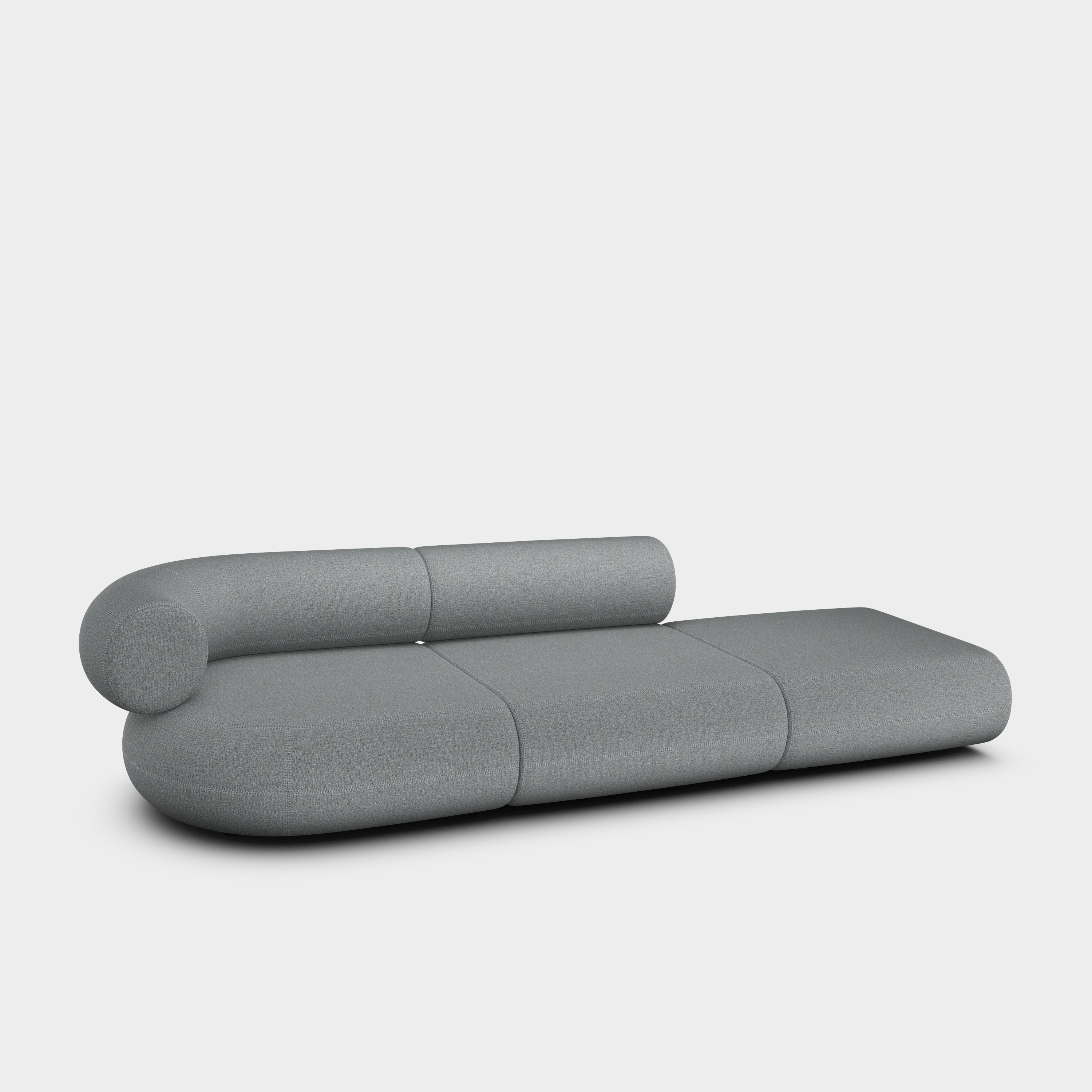 Fat 3-Seater Left Open Modular Sofa