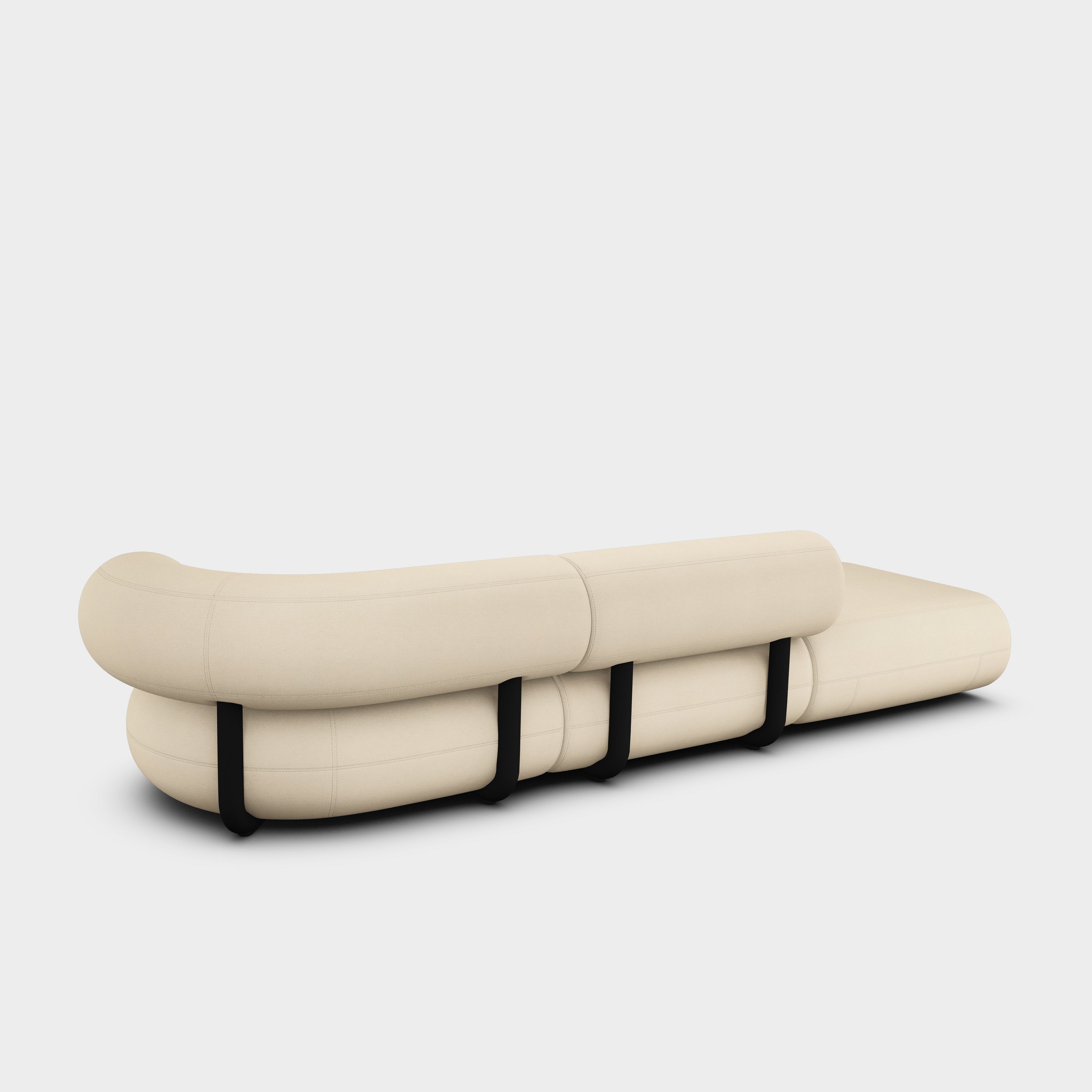 Fat 3-Seater Left Open Modular Sofa