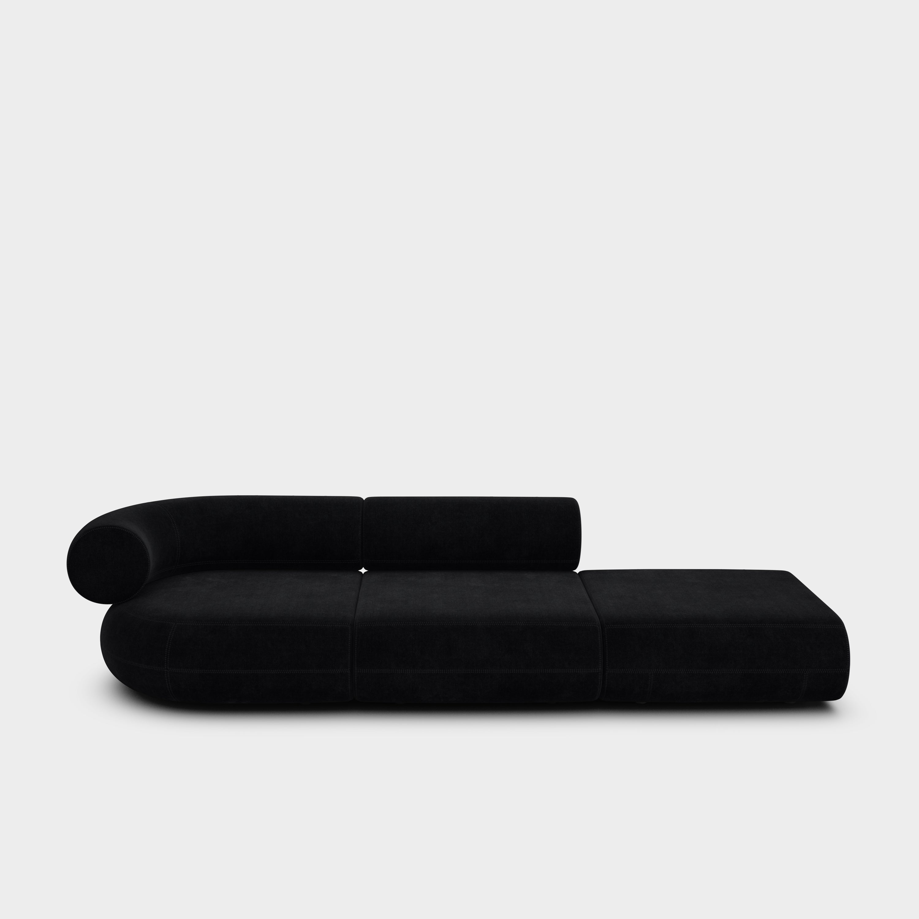 Fat 3-Seater Left Open Modular Sofa