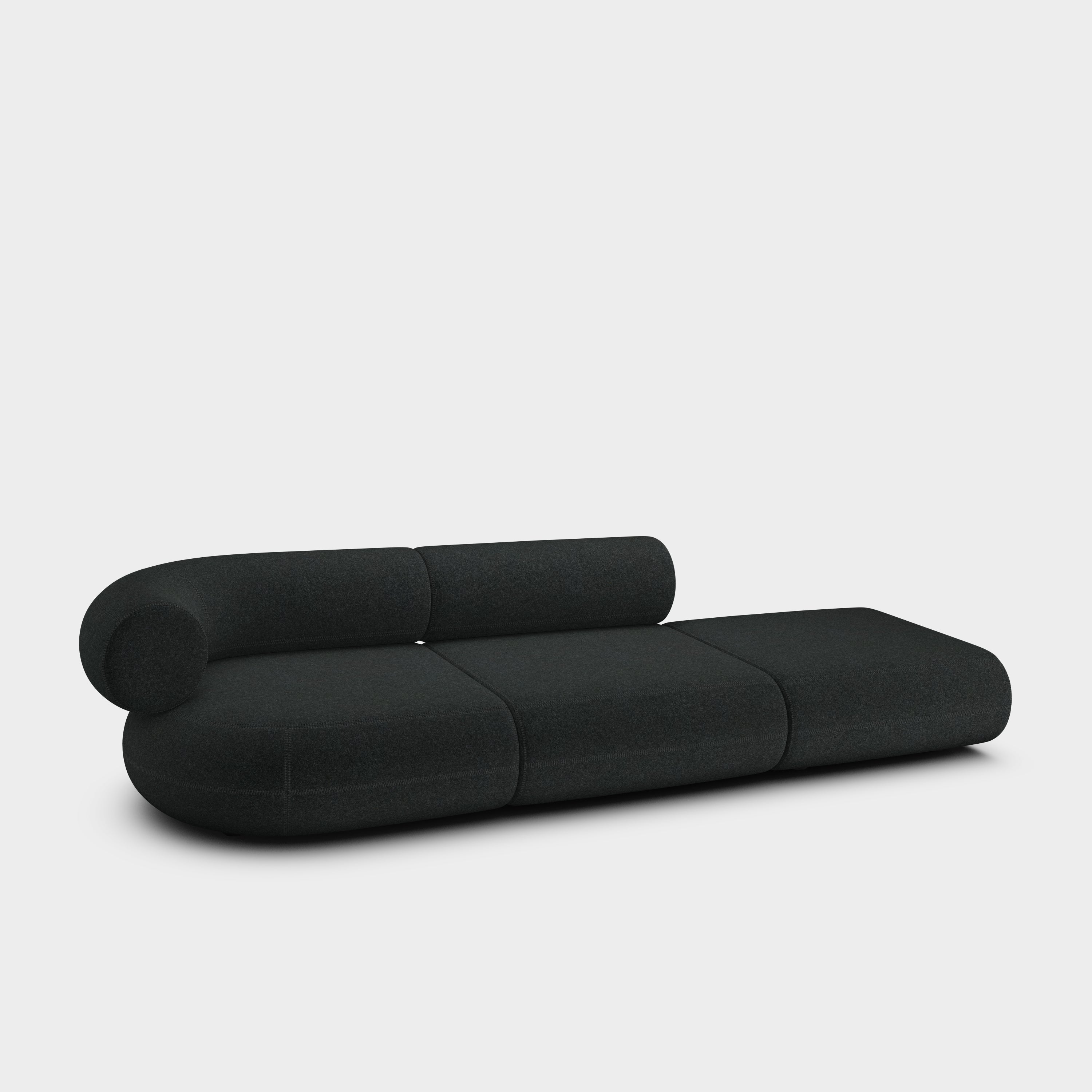 Fat 3-Seater Left Open Modular Sofa