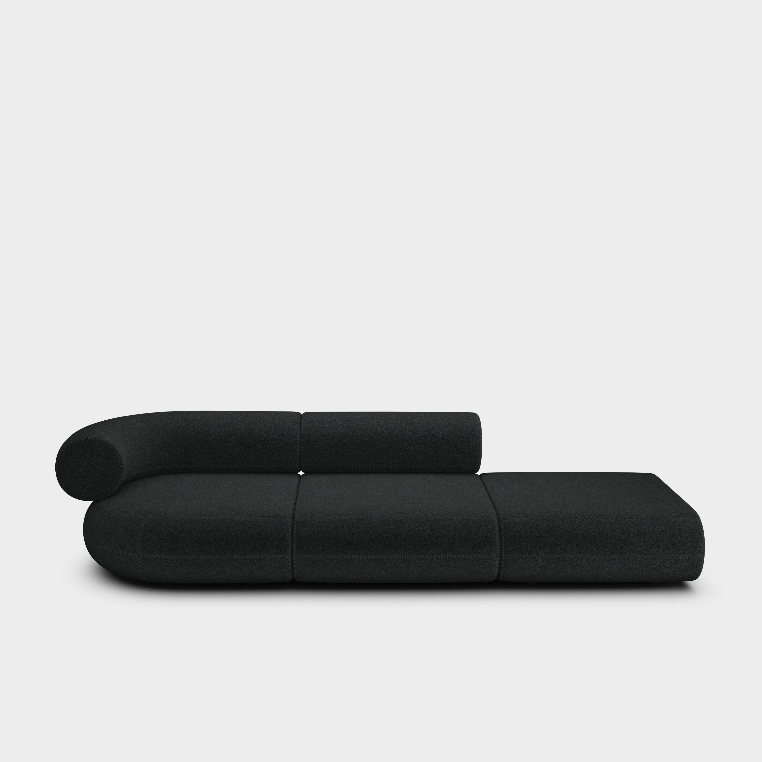 Fat 3-Seater Left Open Modular Sofa