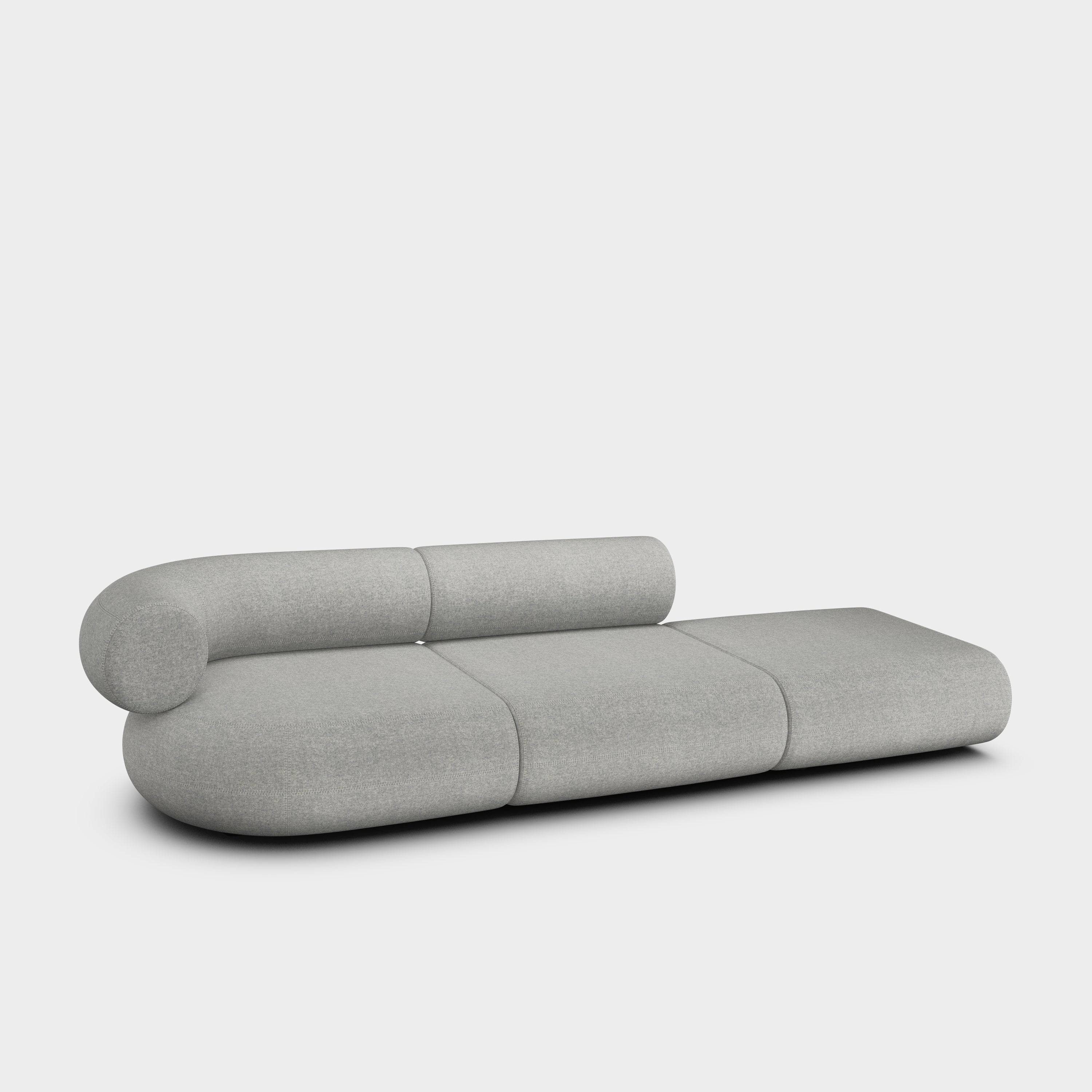 Fat 3-Seater Left Open Modular Sofa