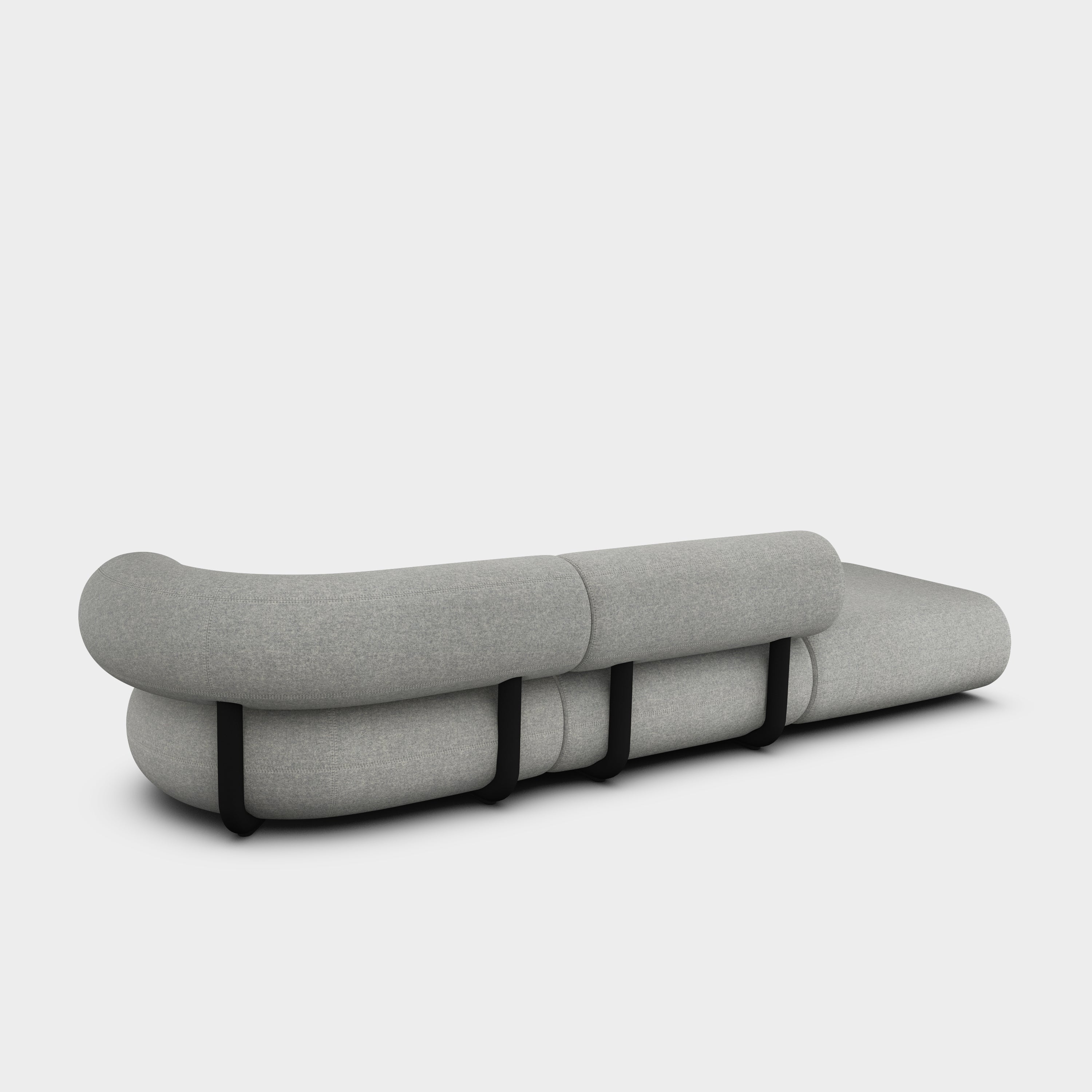 Fat 3-Seater Left Open Modular Sofa