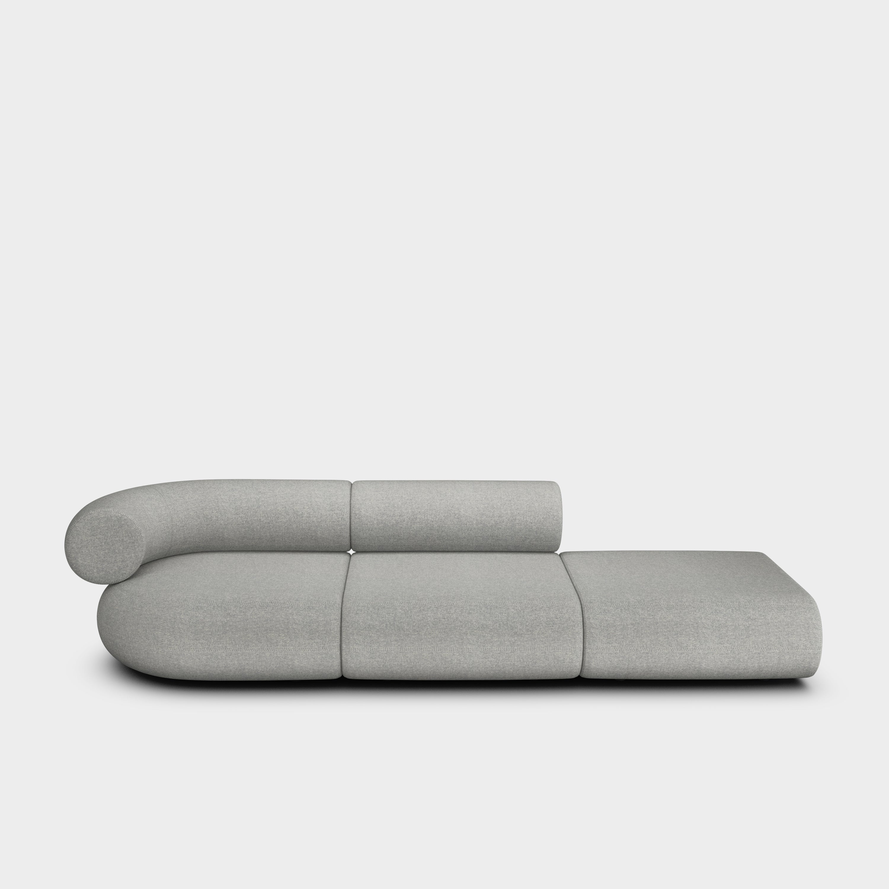Fat 3-Seater Left Open Modular Sofa