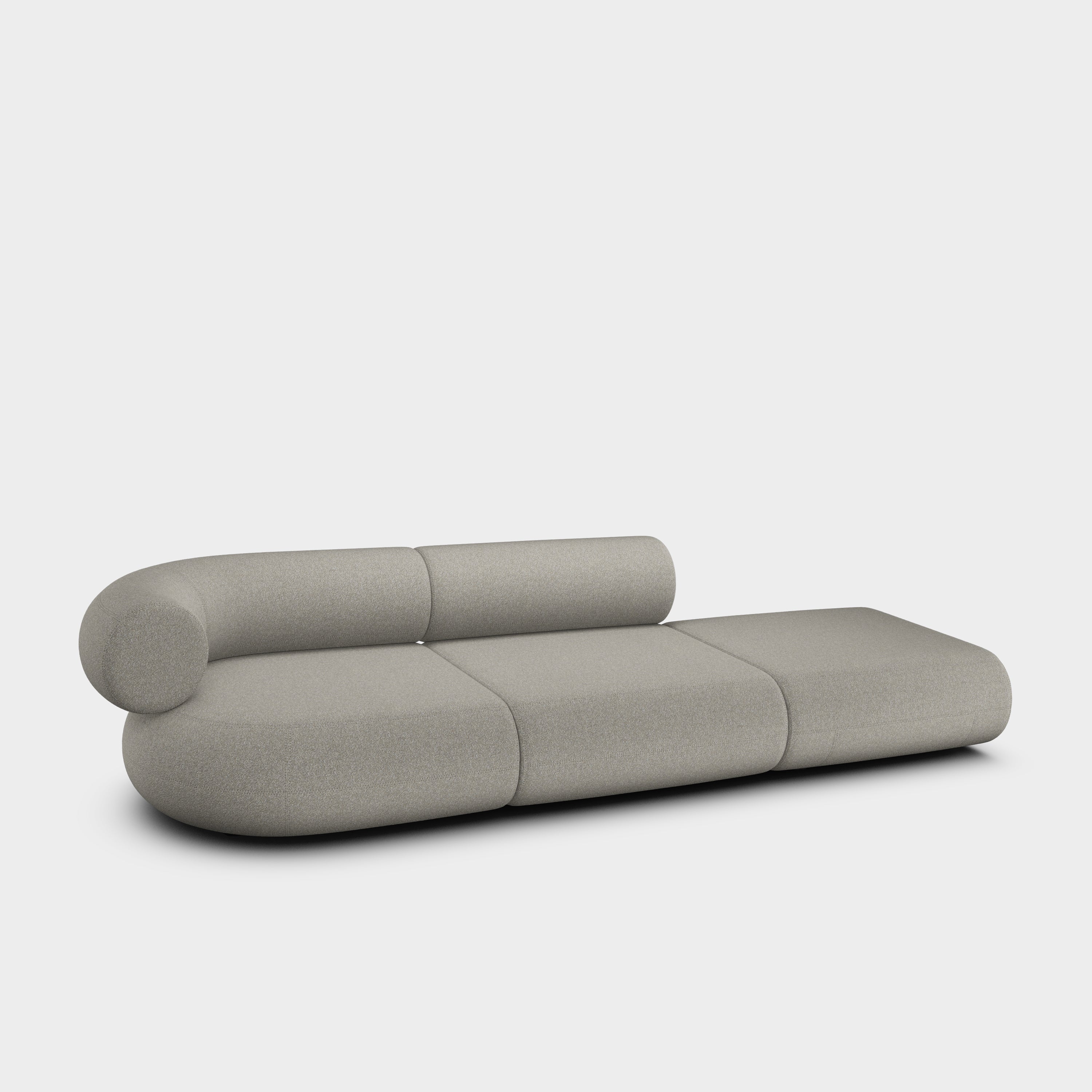Fat 3-Seater Left Open Modular Sofa