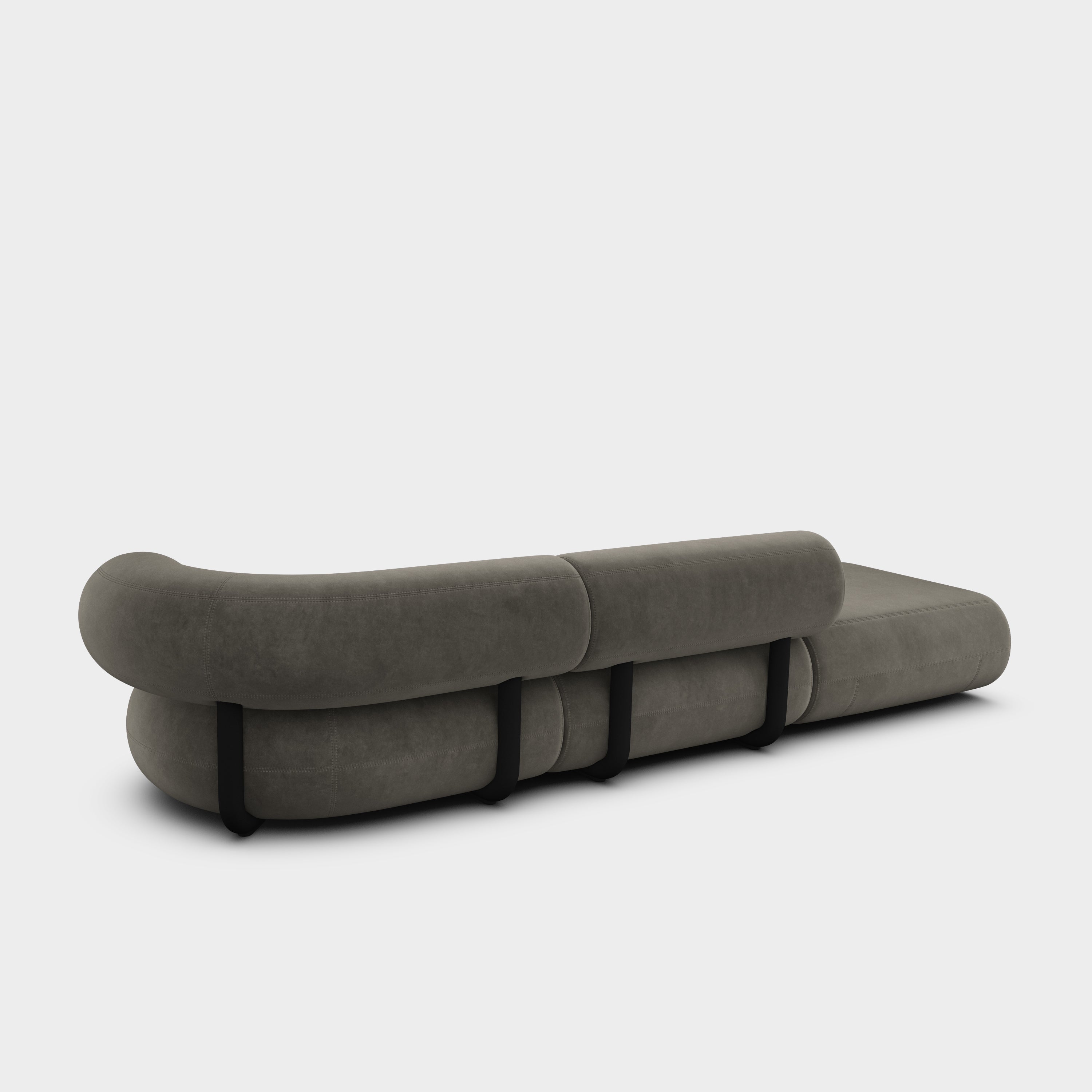 Fat 3-Seater Left Open Modular Sofa