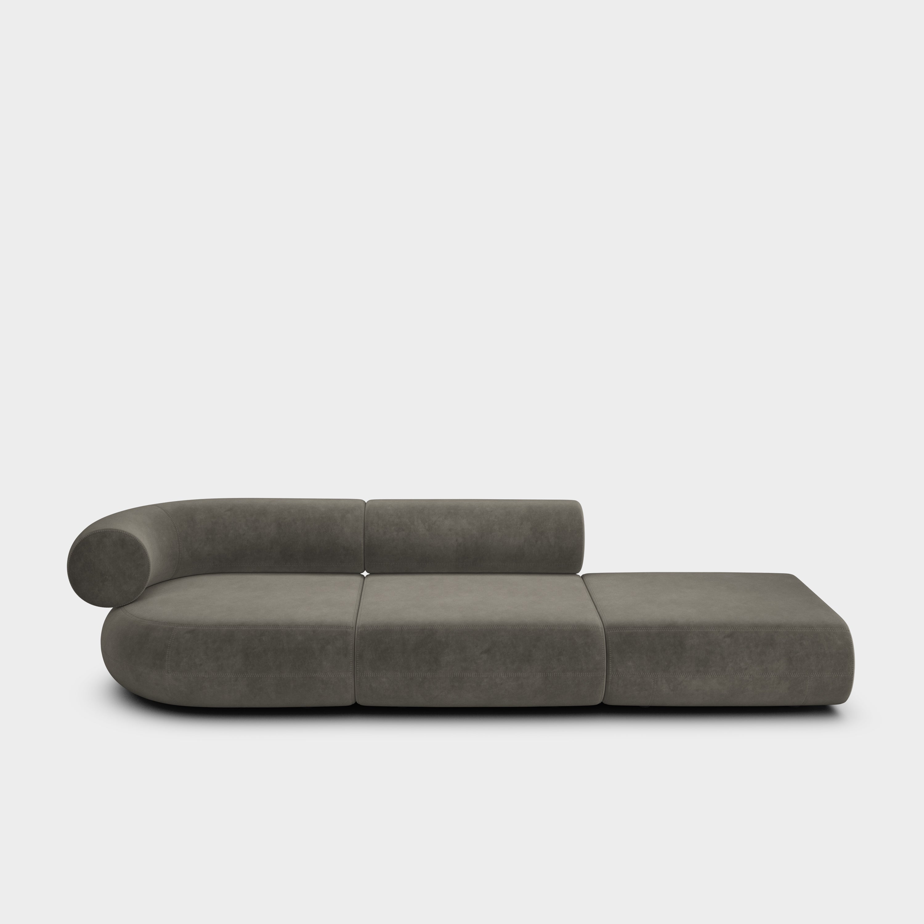 Fat 3-Seater Left Open Modular Sofa