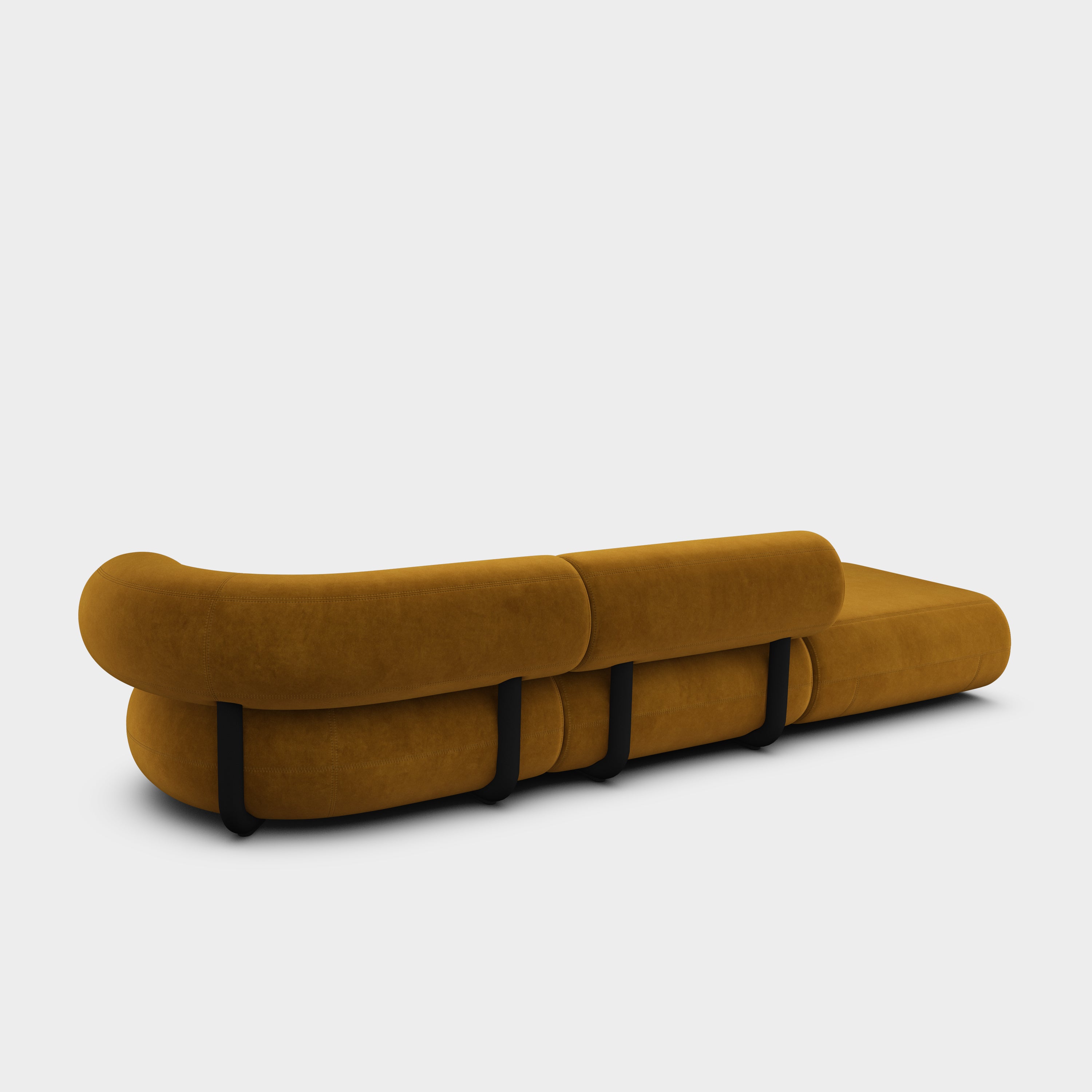Fat 3-Seater Left Open Modular Sofa
