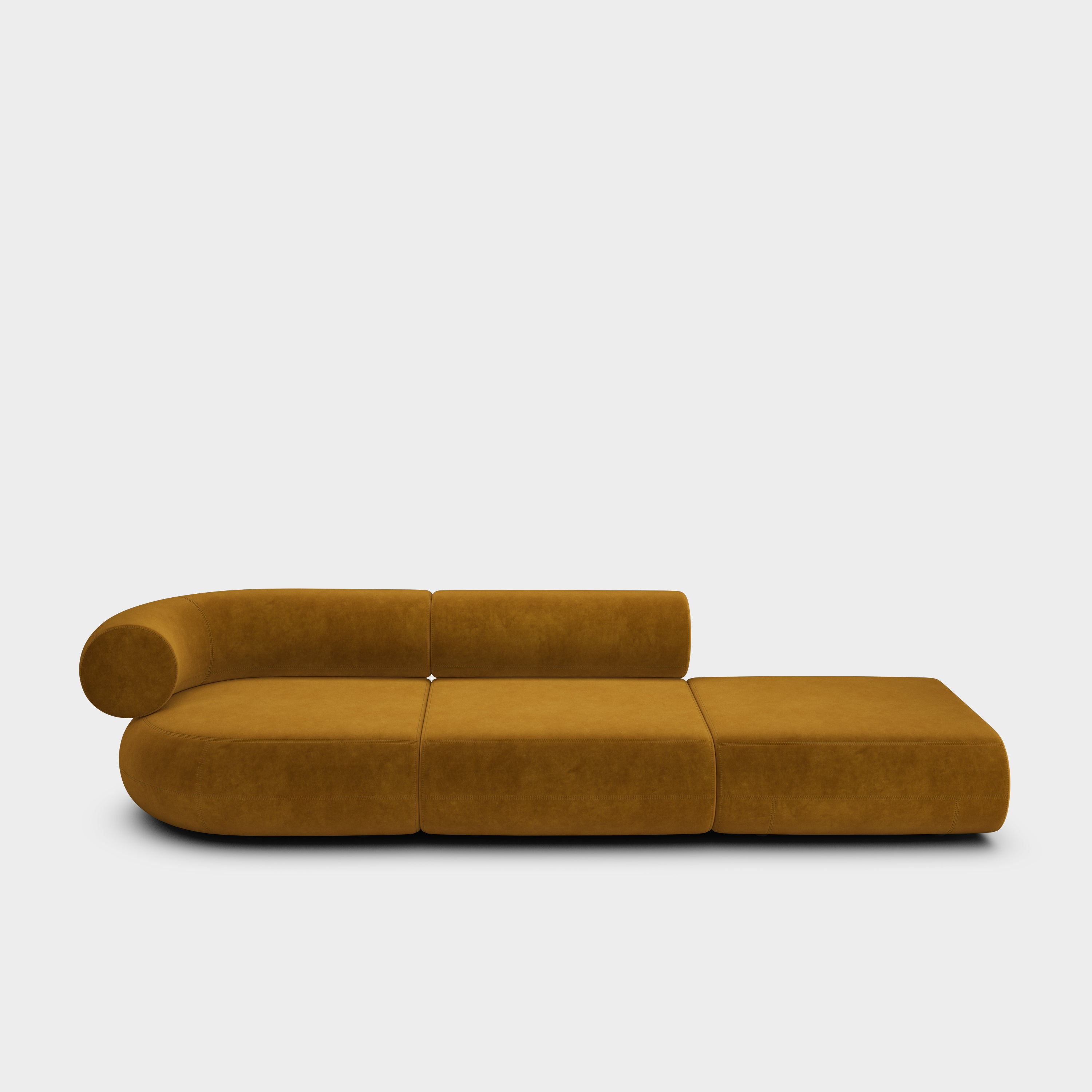 Fat 3-Seater Left Open Modular Sofa