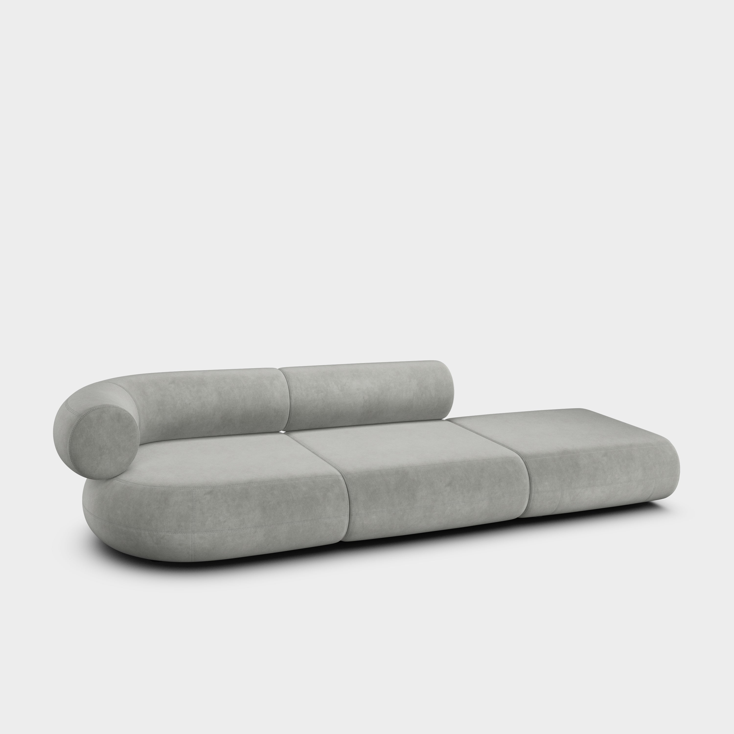 Fat 3-Seater Left Open Modular Sofa