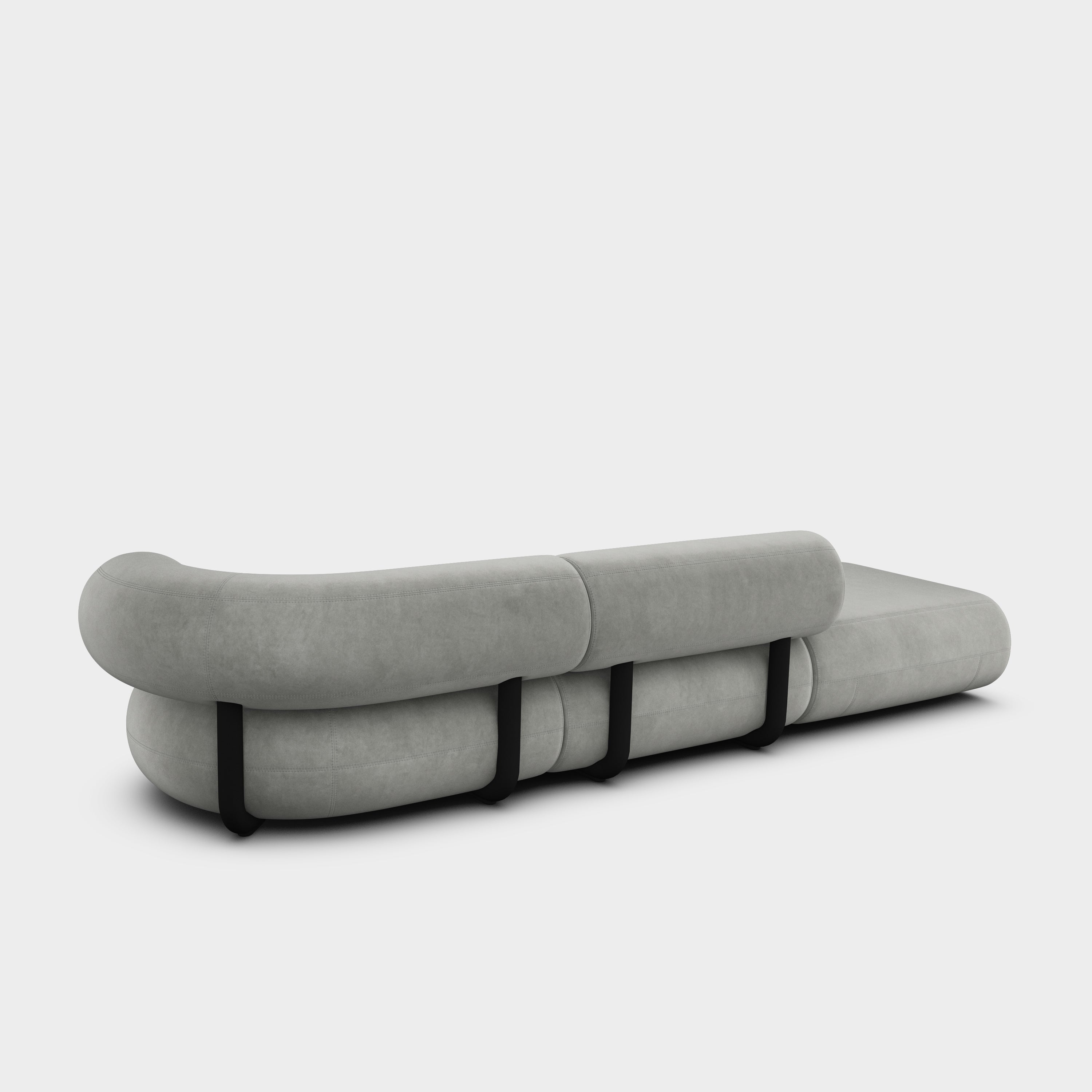 Fat 3-Seater Left Open Modular Sofa