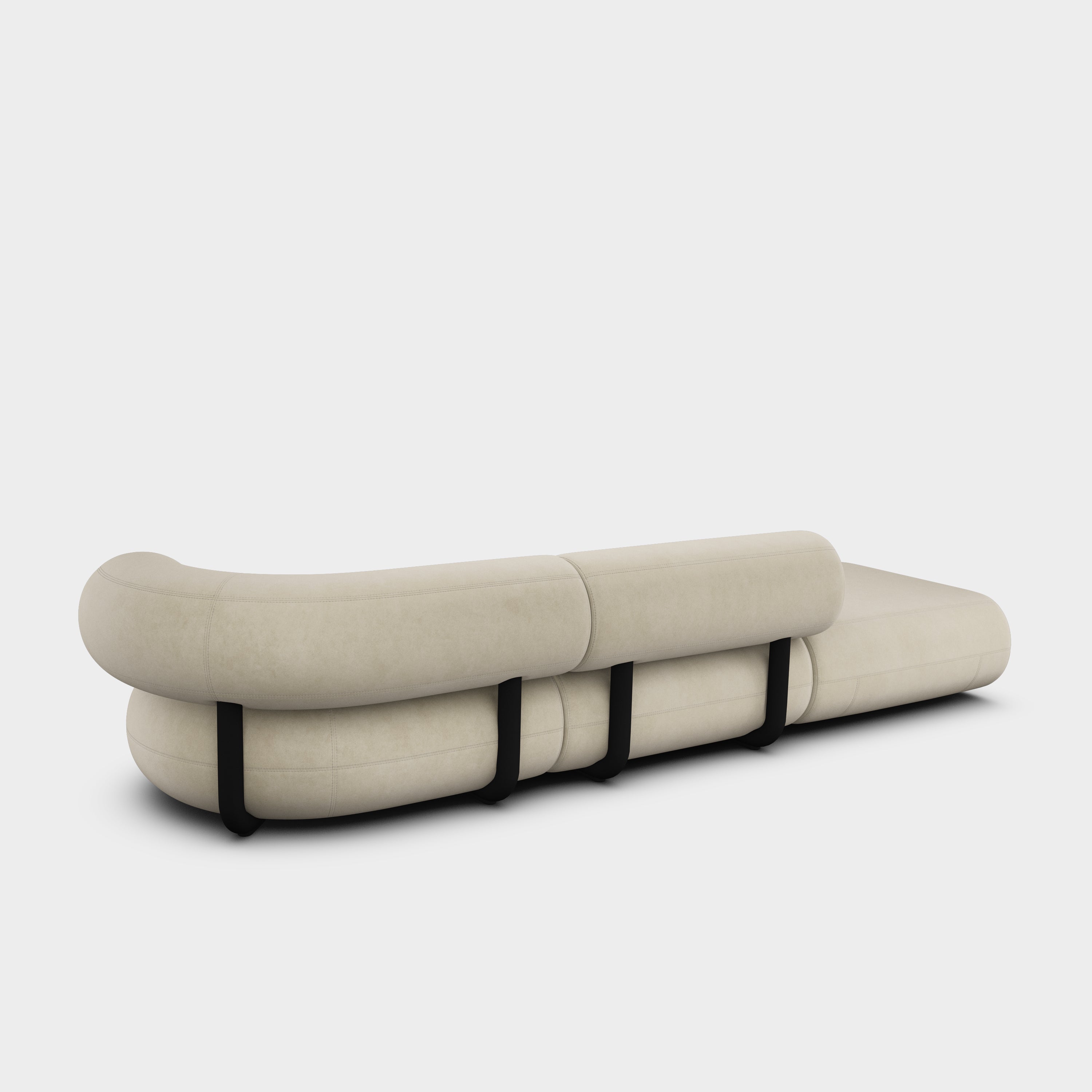 Fat 3-Seater Left Open Modular Sofa