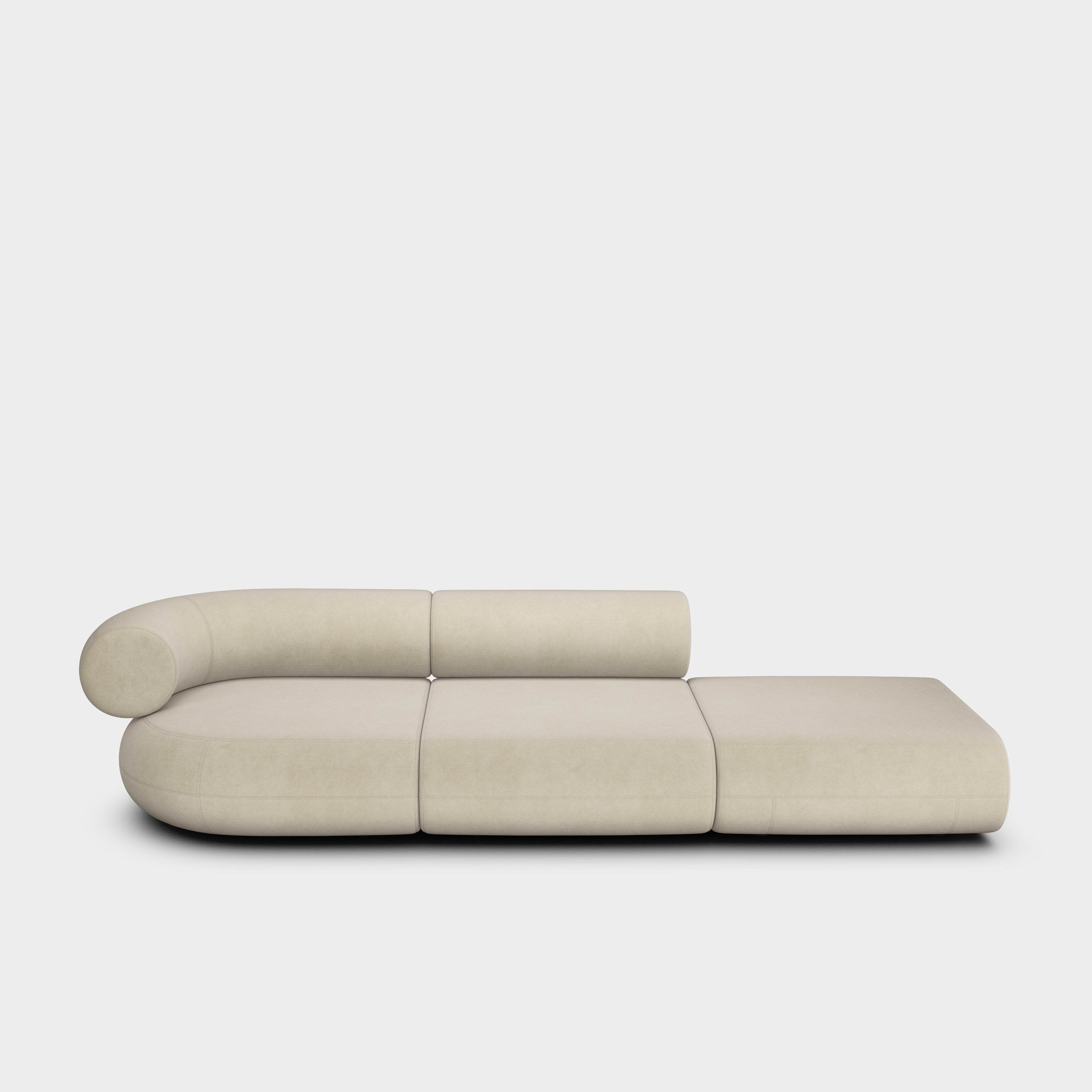 Fat 3-Seater Left Open Modular Sofa