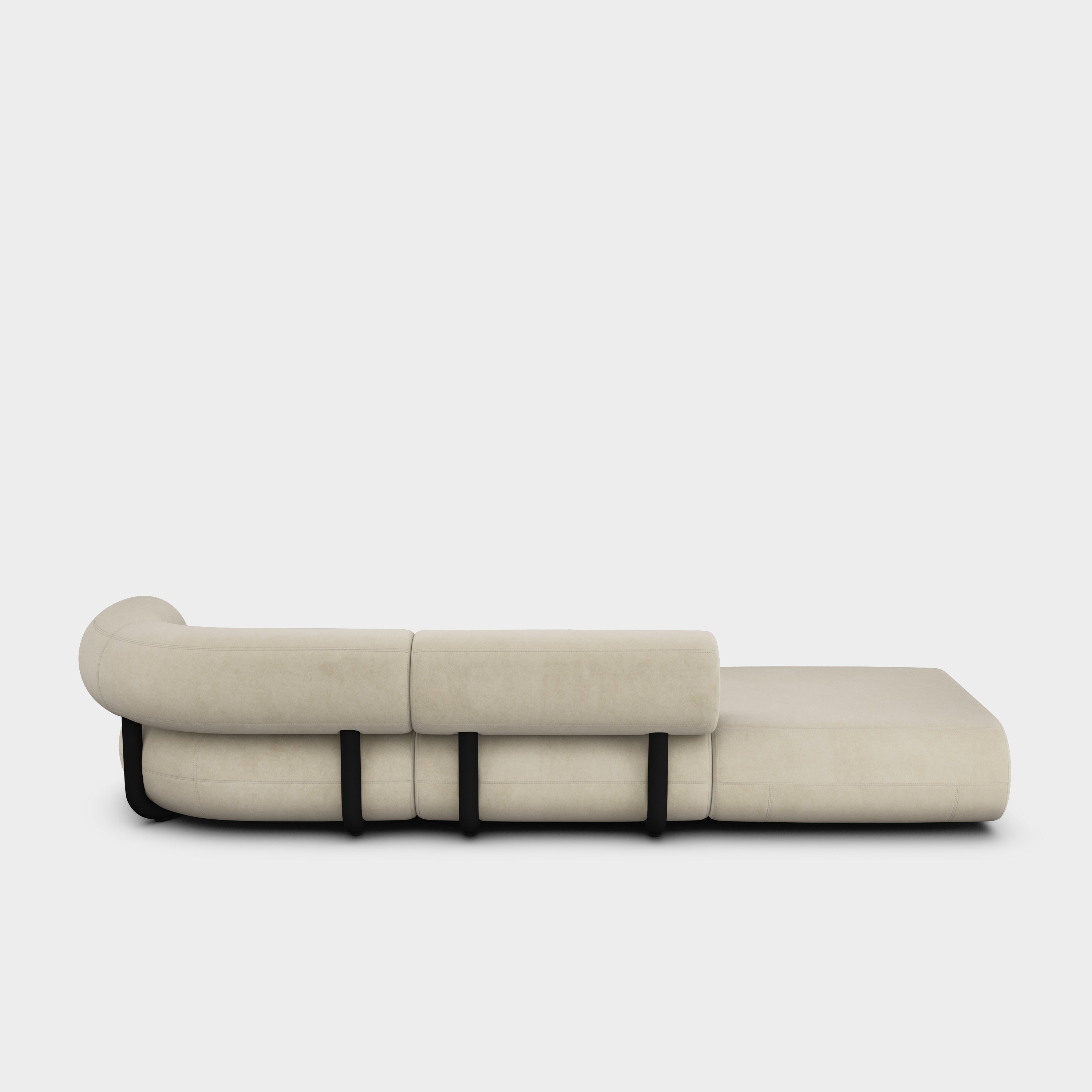 Fat 3-Seater Left Open Modular Sofa