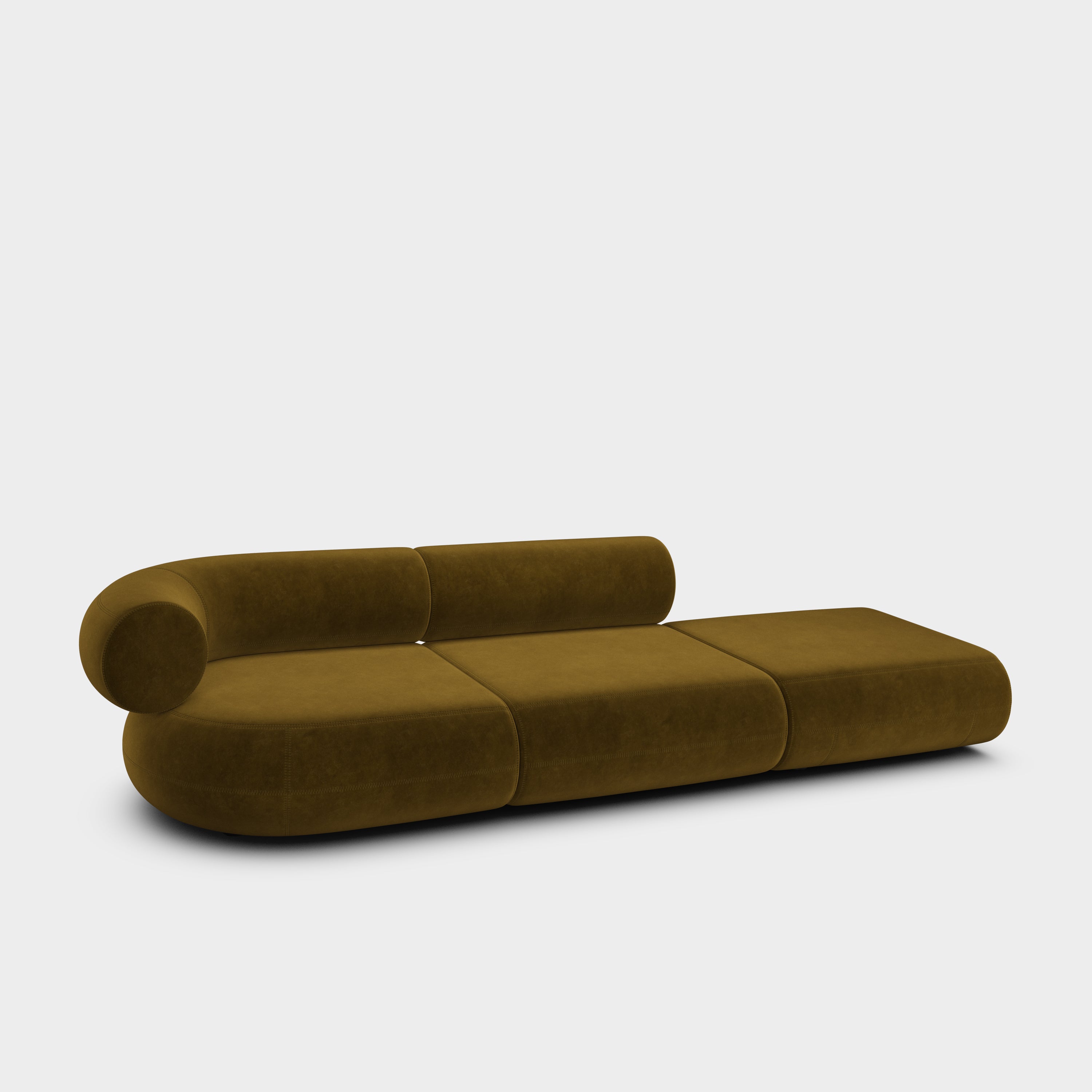 Fat 3-Seater Left Open Modular Sofa