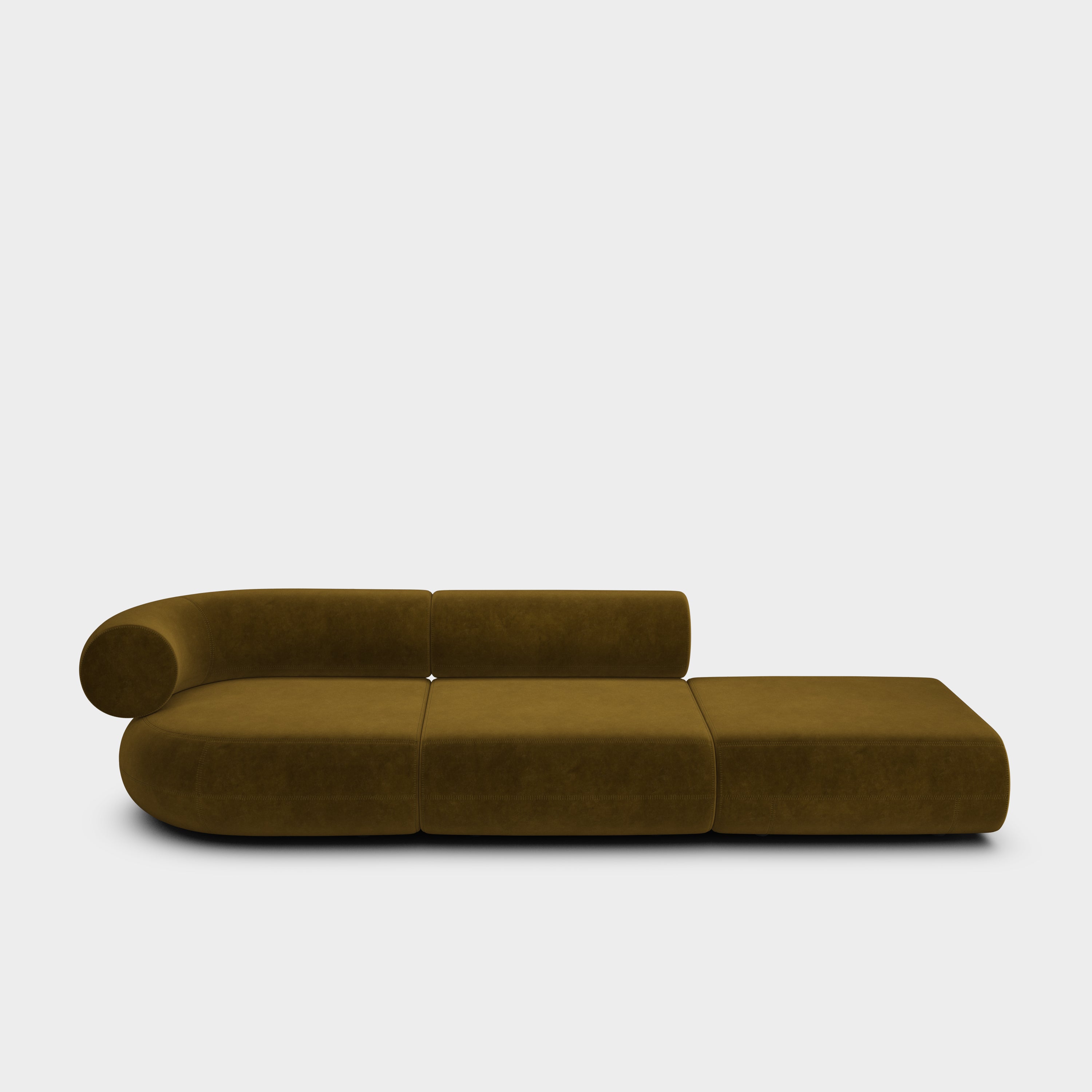 Fat 3-Seater Left Open Modular Sofa