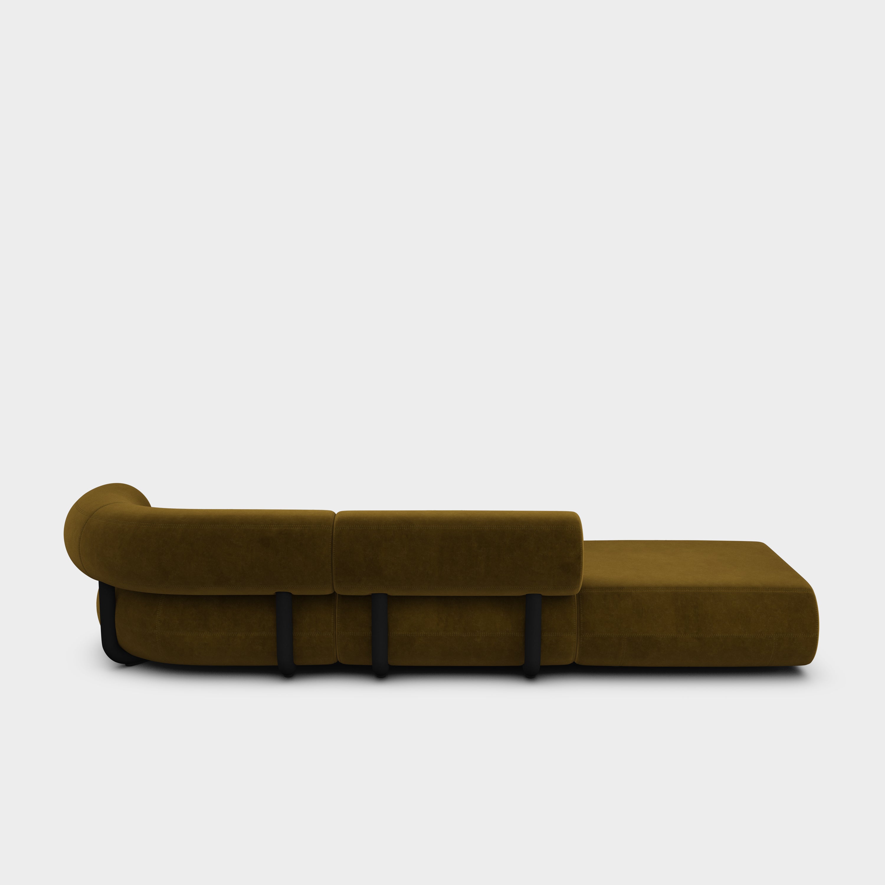 Fat 3-Seater Left Open Modular Sofa