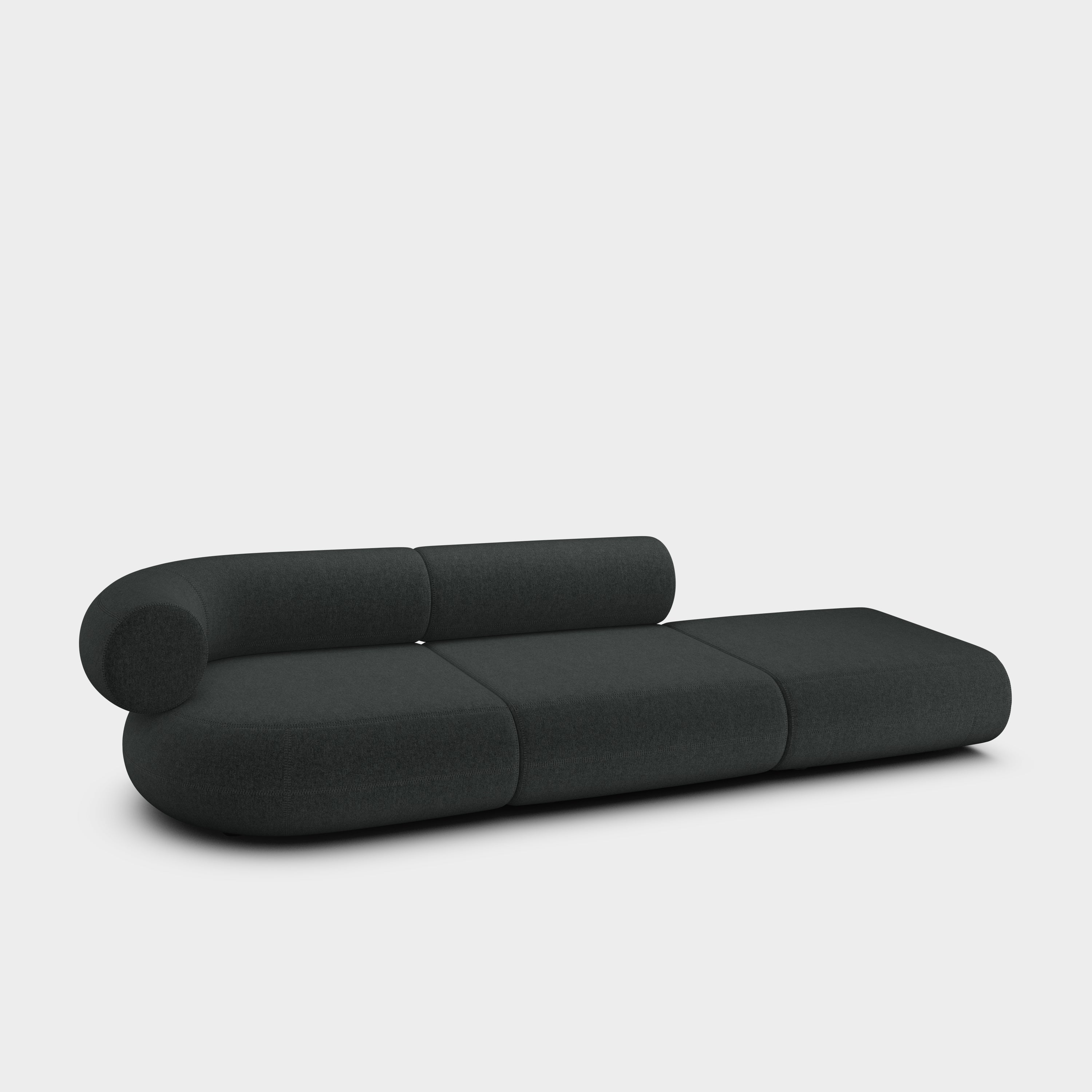 Fat 3-Seater Left Open Modular Sofa