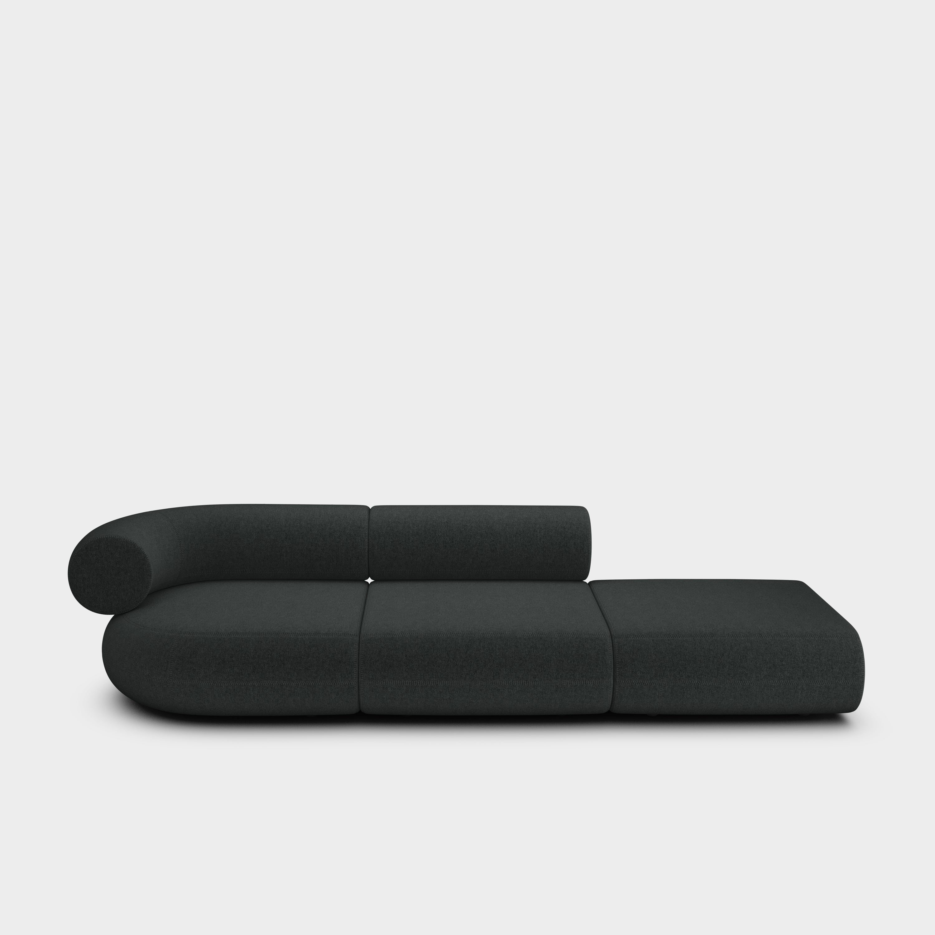 Fat 3-Seater Left Open Modular Sofa
