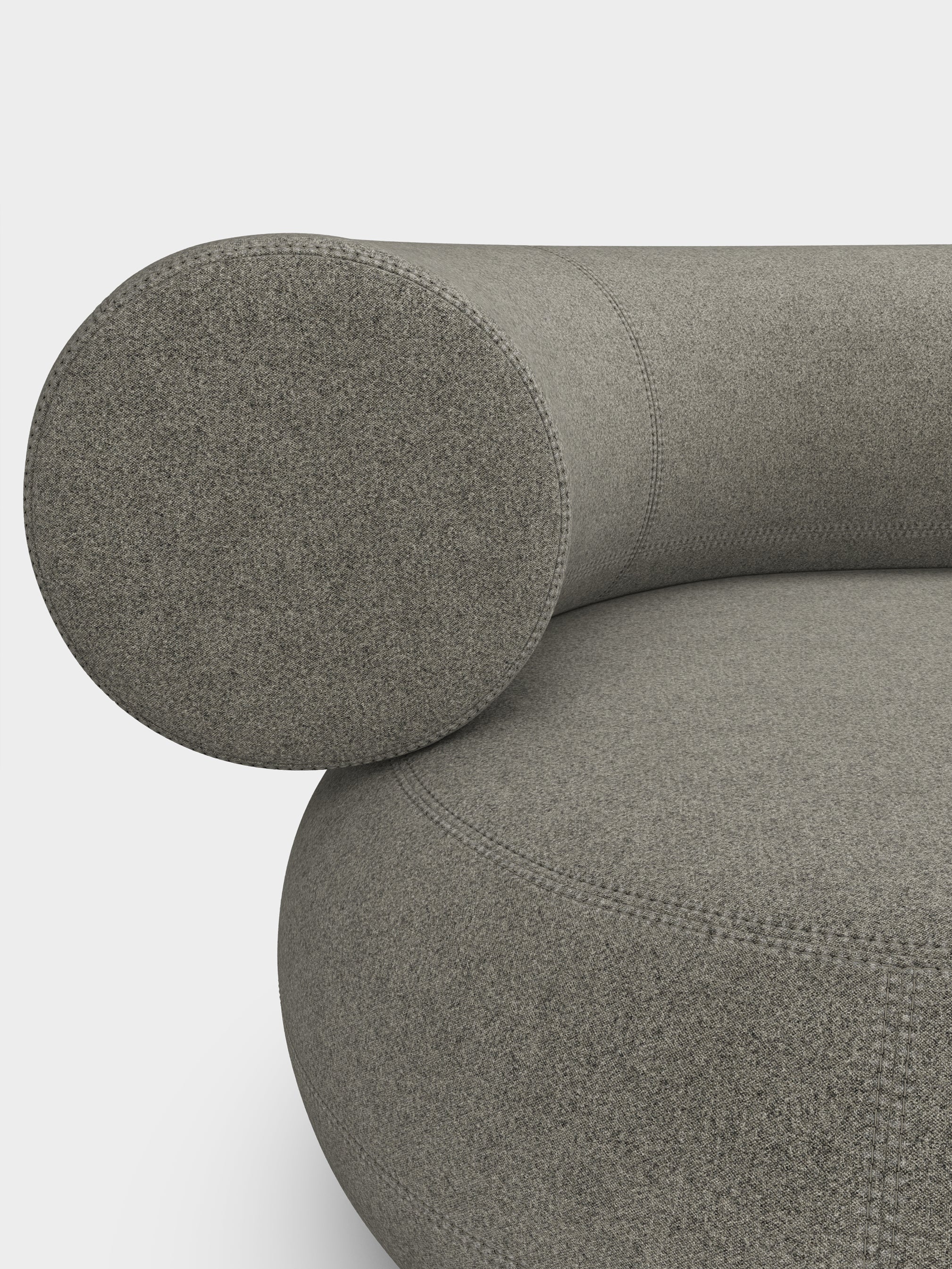 Fat 3-Seater Left Open Modular Sofa
