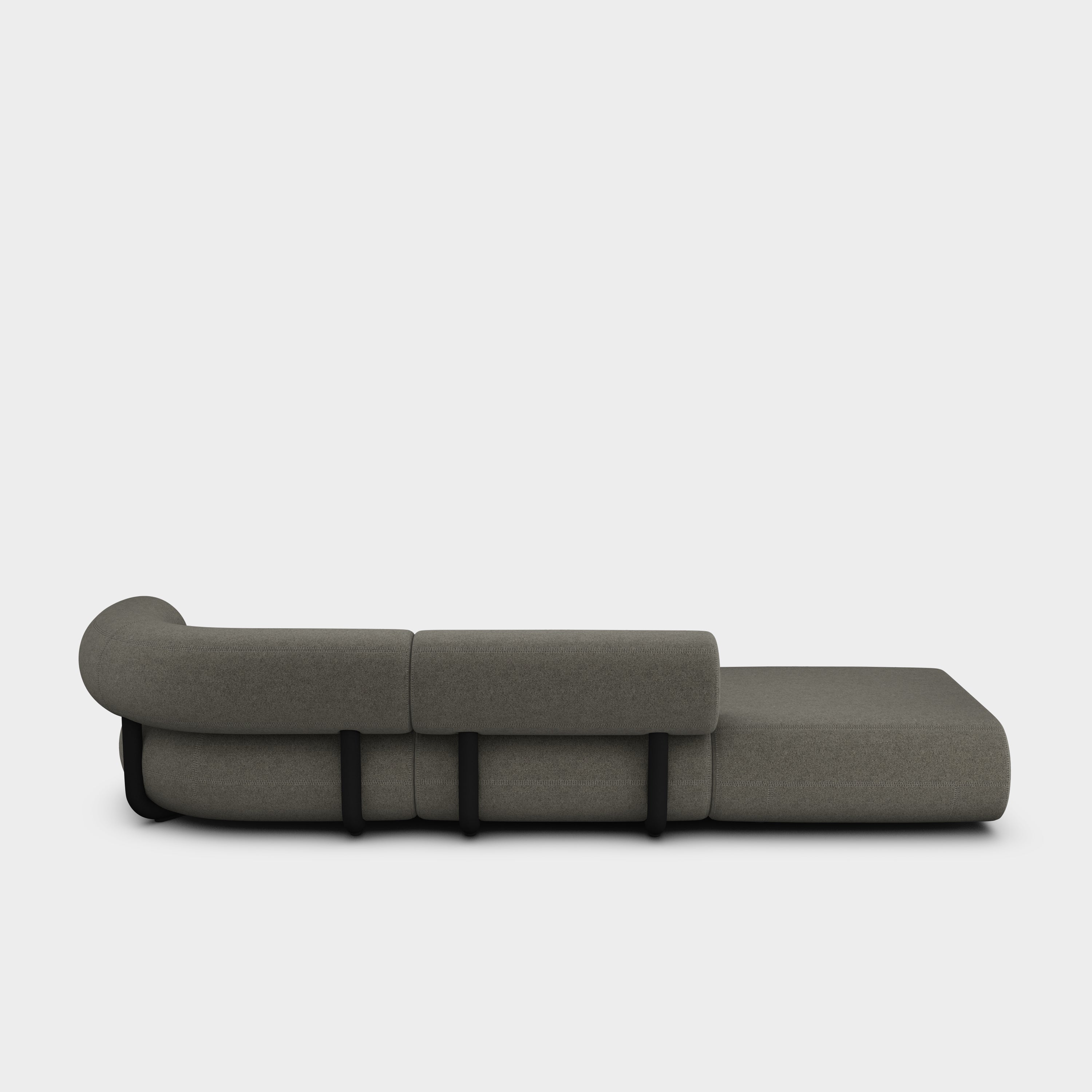 Fat 3-Seater Left Open Modular Sofa