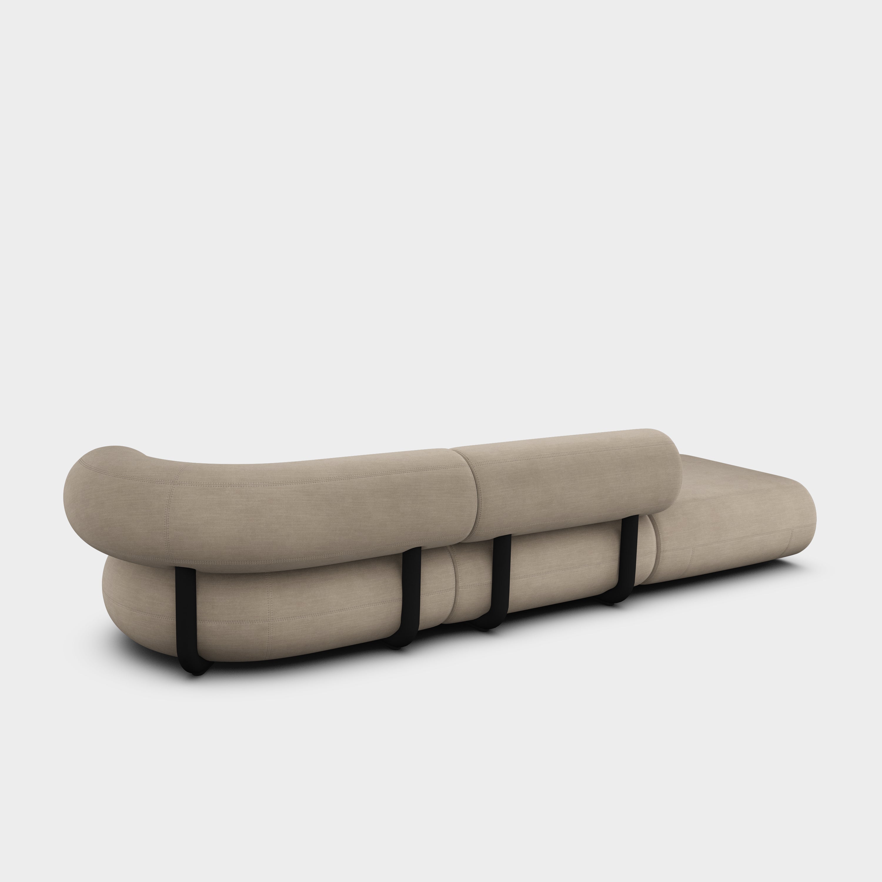 Fat 3-Seater Left Open Modular Sofa