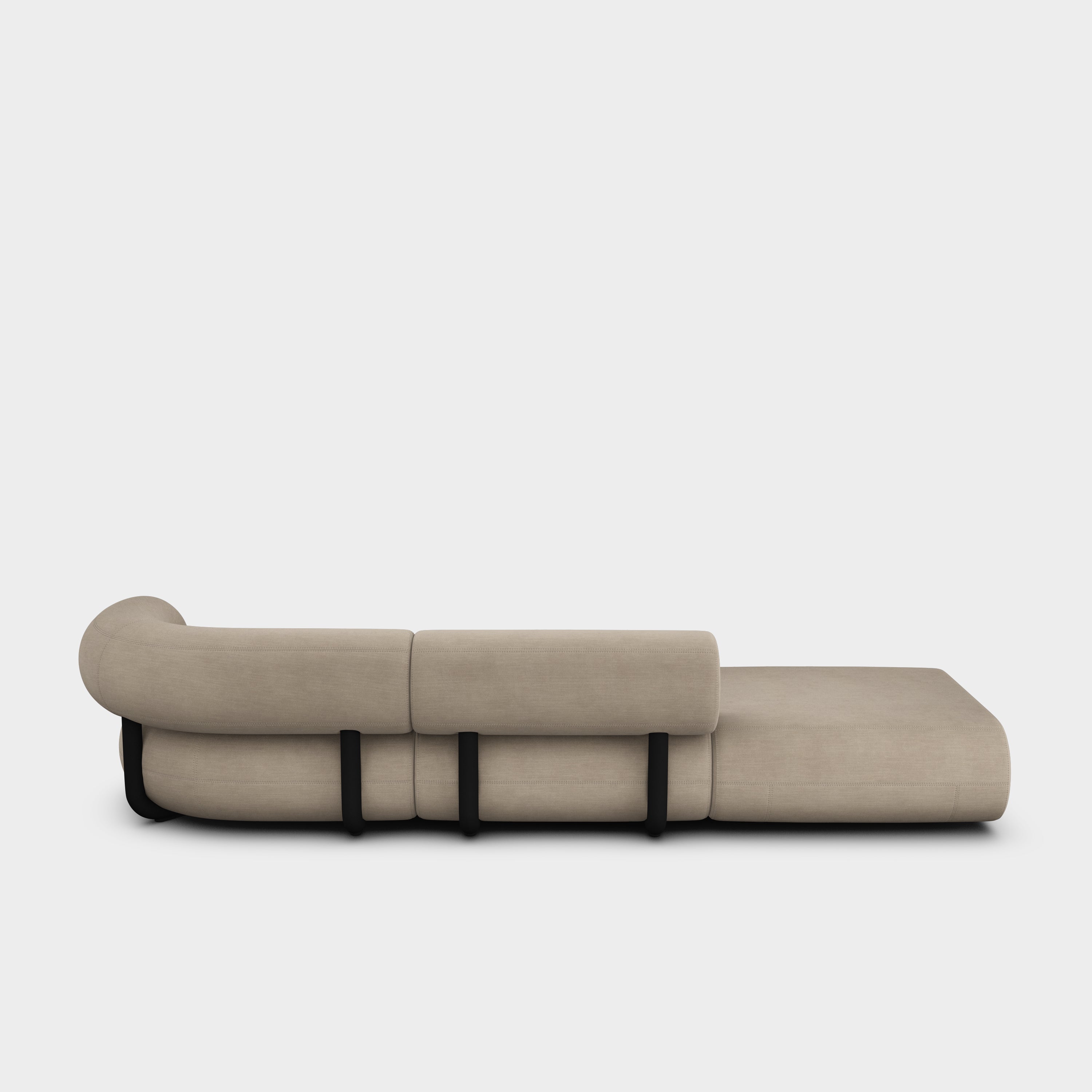Fat 3-Seater Left Open Modular Sofa