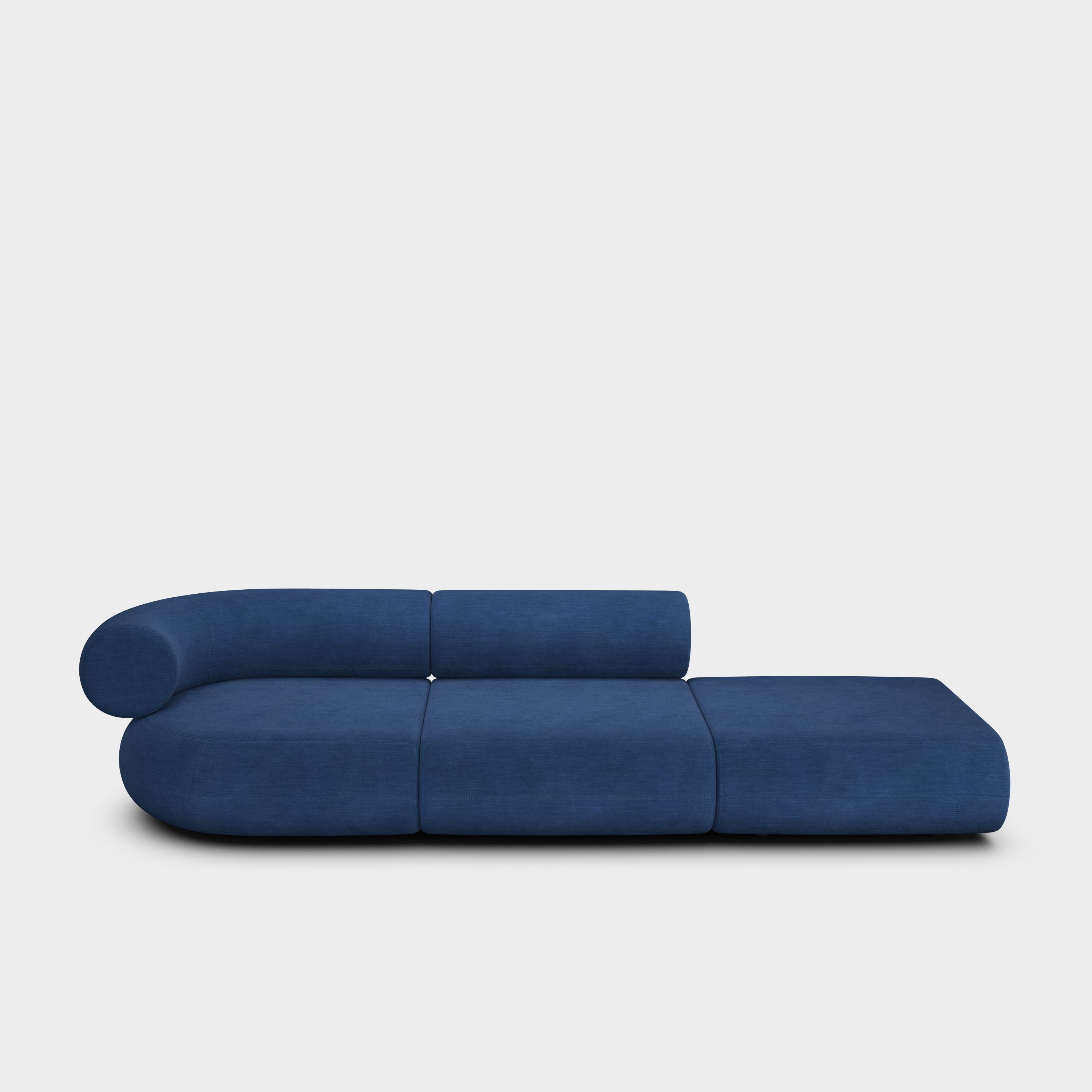 Fat 3-Seater Left Open Modular Sofa