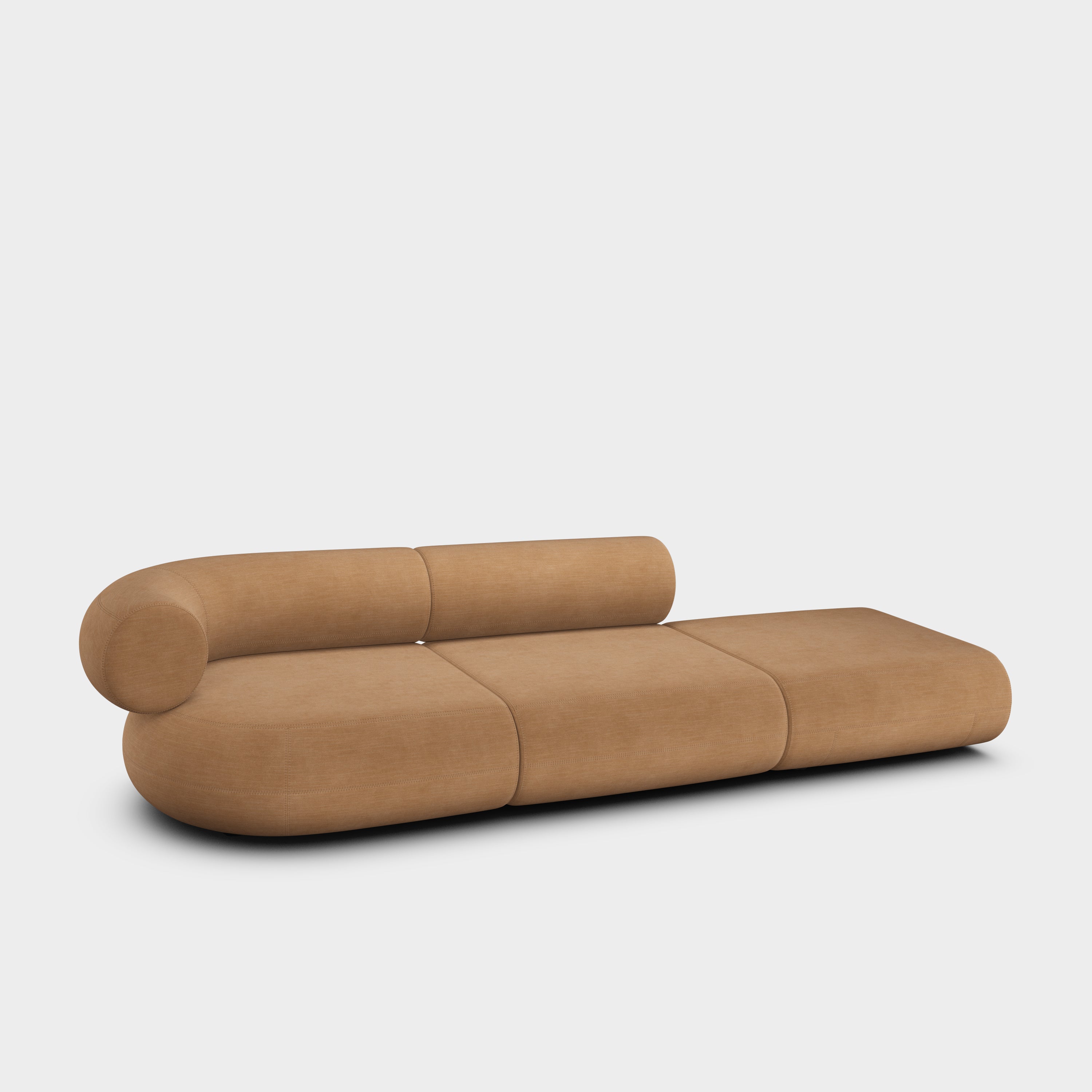 Fat 3-Seater Left Open Modular Sofa