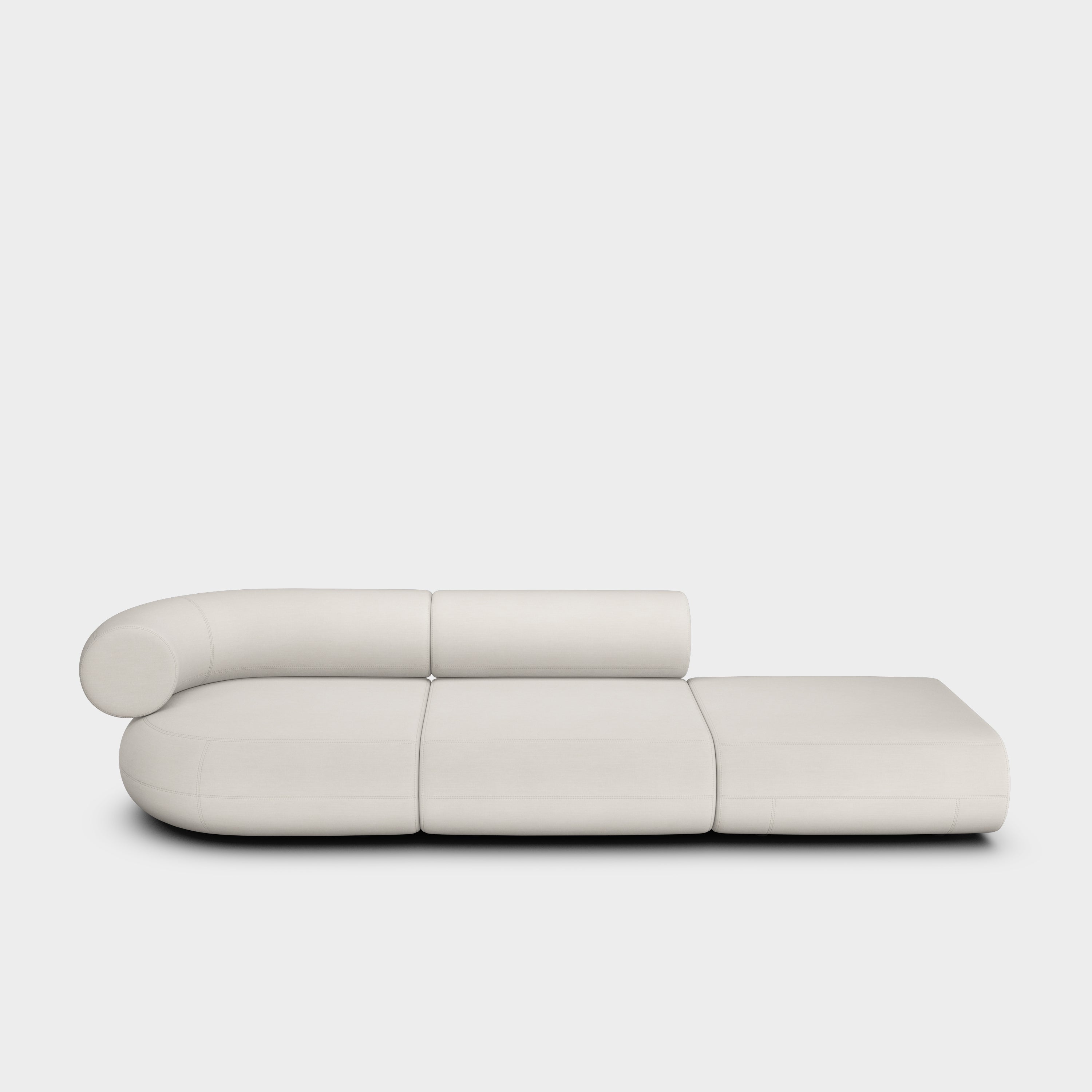 Fat 3-Seater Left Open Modular Sofa