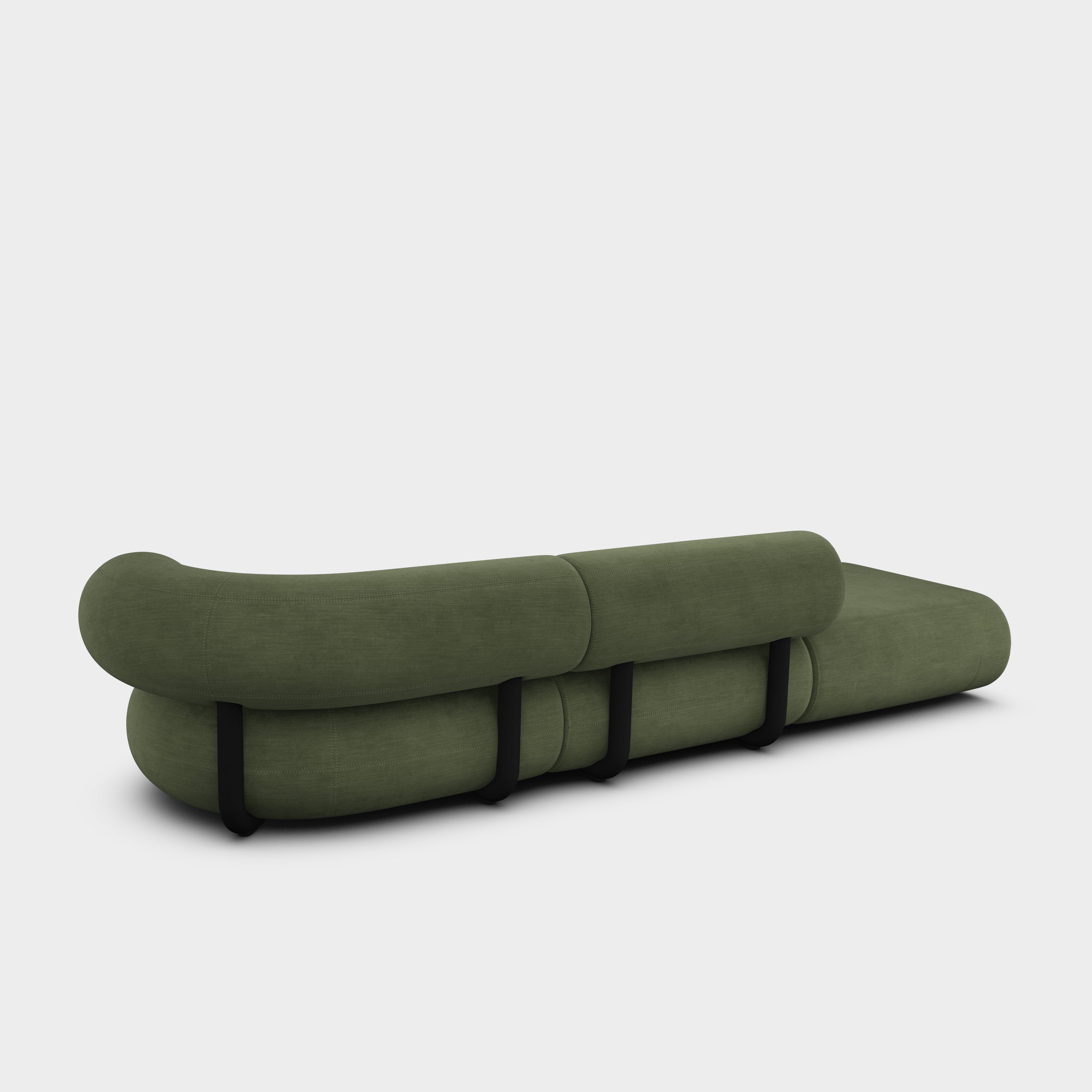 Fat 3-Seater Left Open Modular Sofa