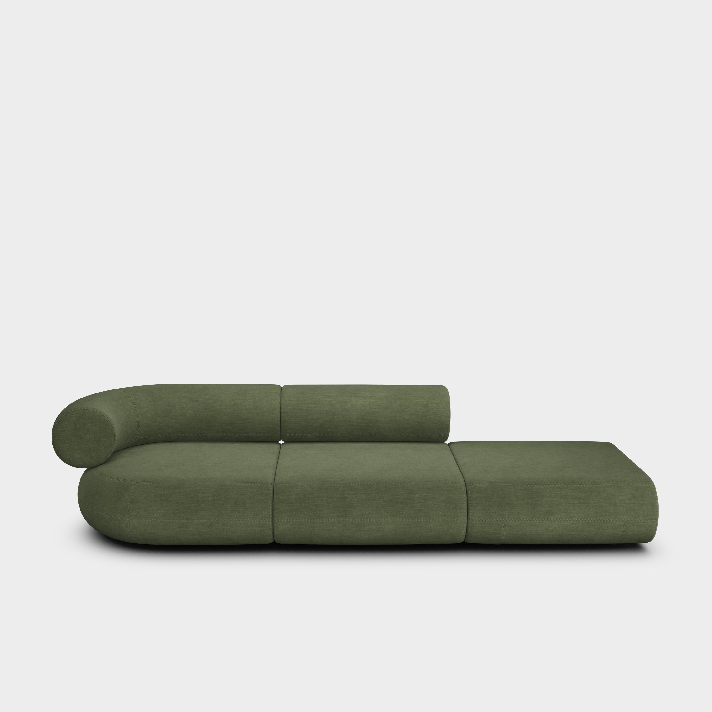 Fat 3-Seater Left Open Modular Sofa