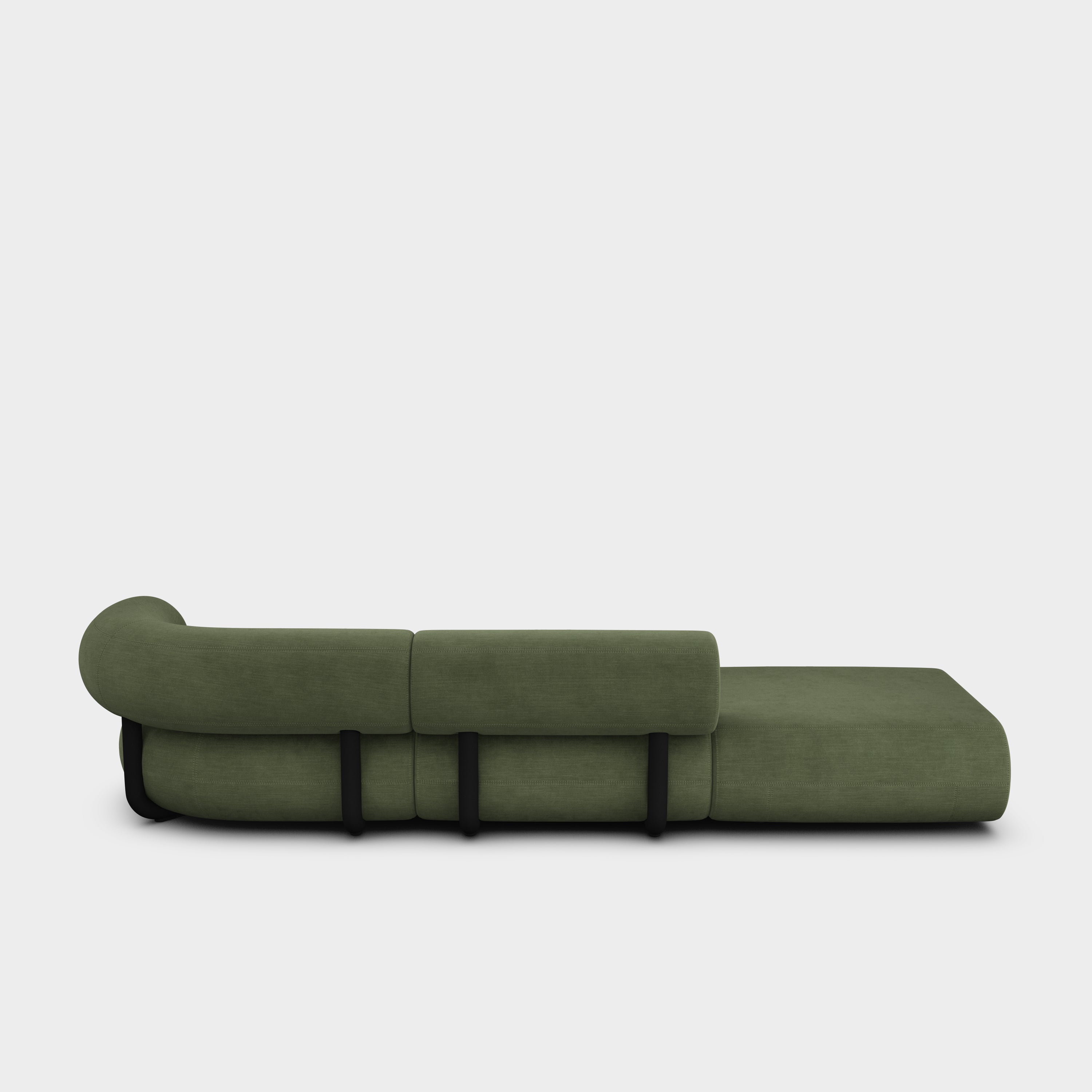 Fat 3-Seater Left Open Modular Sofa
