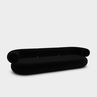 Black Kvadrat Hero 2 Wool / 3-Seater Modular Sofa / Kvadrat Hero 2 - Black (0192)
