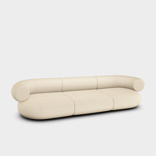 Bright White Kvadrat Hallingdal 65 Wool Blend / 3-Seater Modular Sofa / Kvadrat Hallingdal 65 - Bright White (0100)