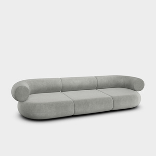 Silver Royal Velvet / 3-Seater Modular Sofa / Royal - Silver (125)