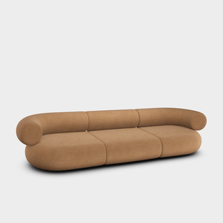 Spice Linara Linen / 3-Seater Modular Sofa / Linara - Spice (142)