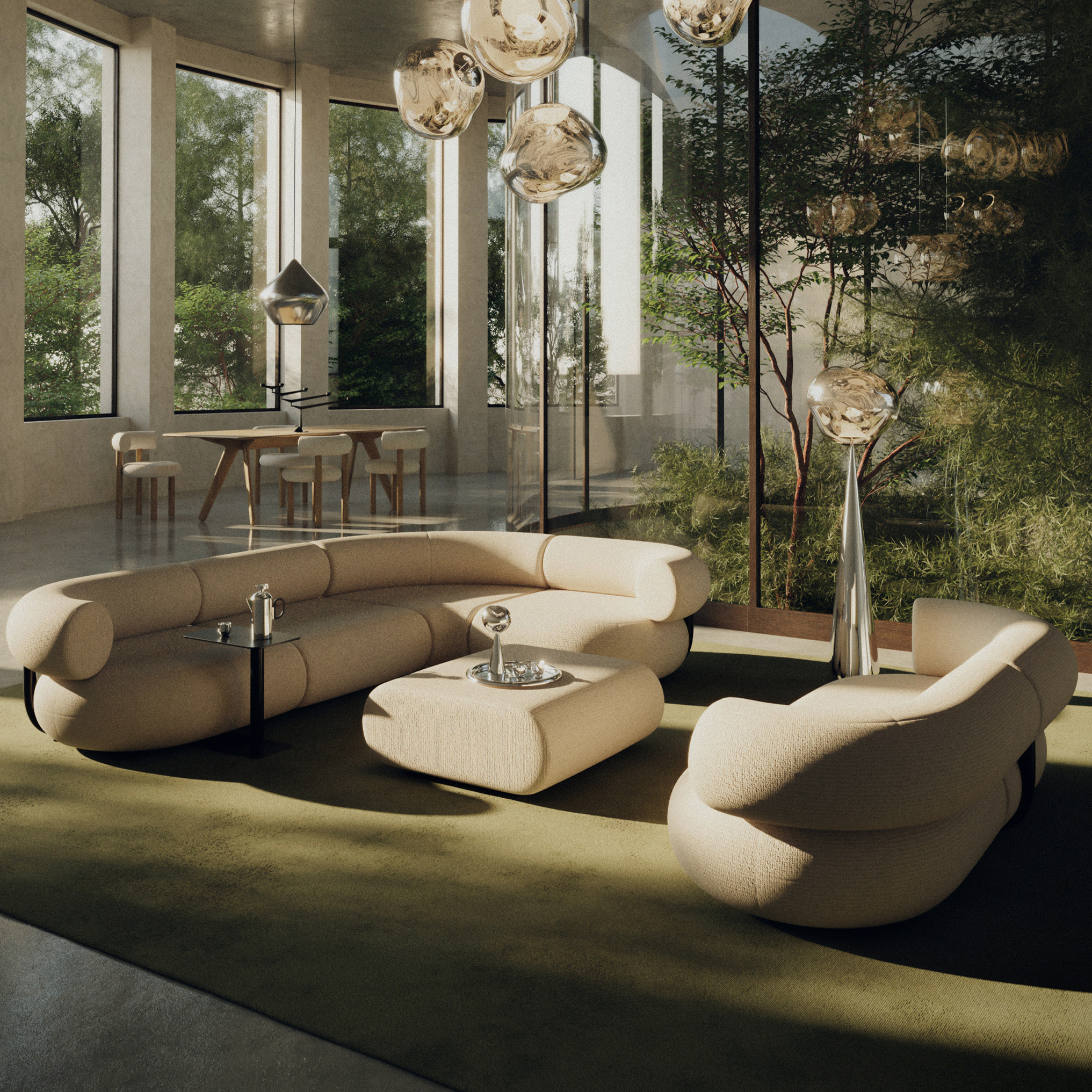 Fat 4-Seater Right Corner Modular Sofa