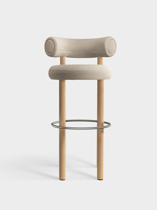 Brushed Natural Wood & Porridge Linara Linen / 75cm / Linara - Porridge (05)